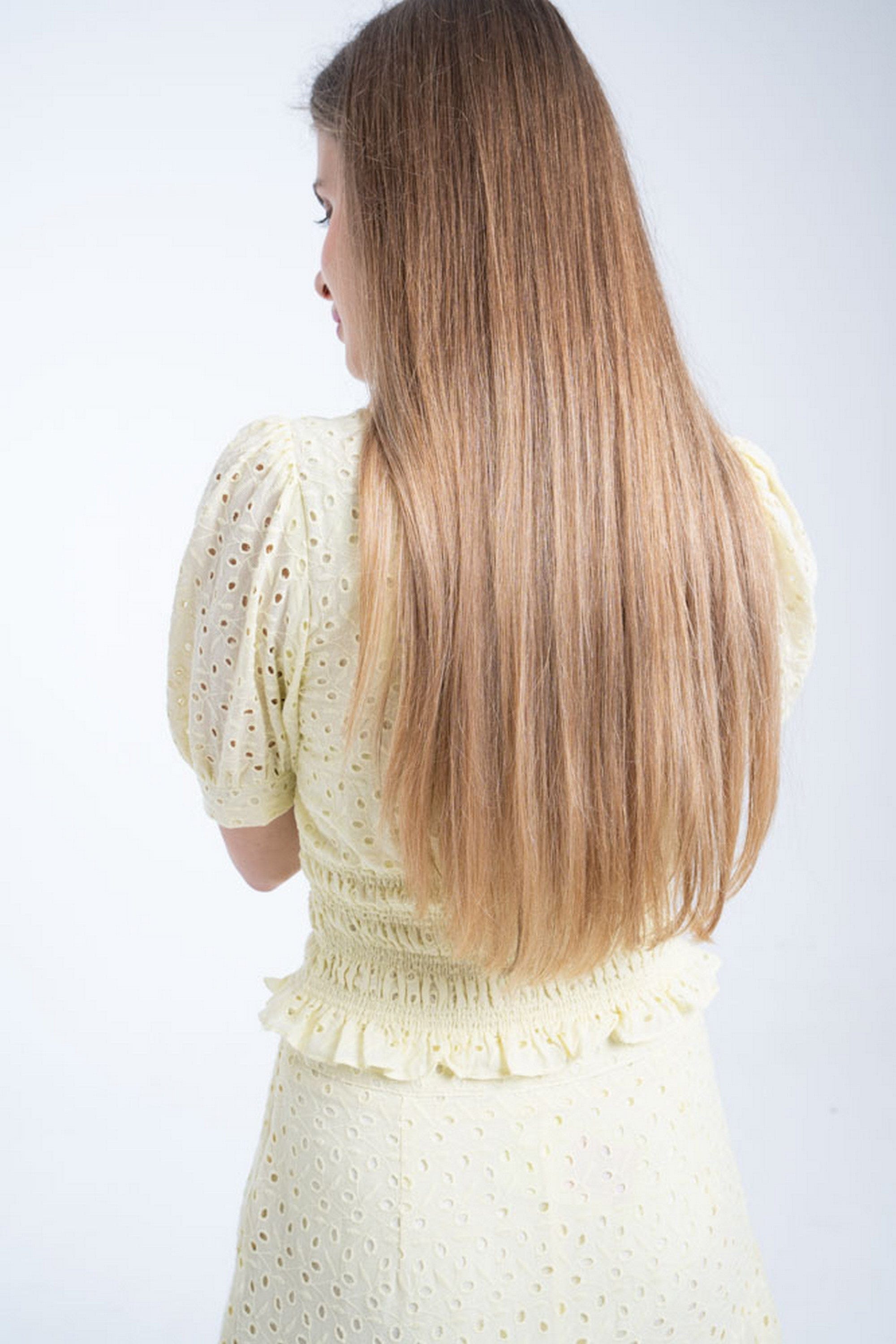 ميكا توب مخرم مخصر بفتحة صدر سبعة نص كم بف نسائي