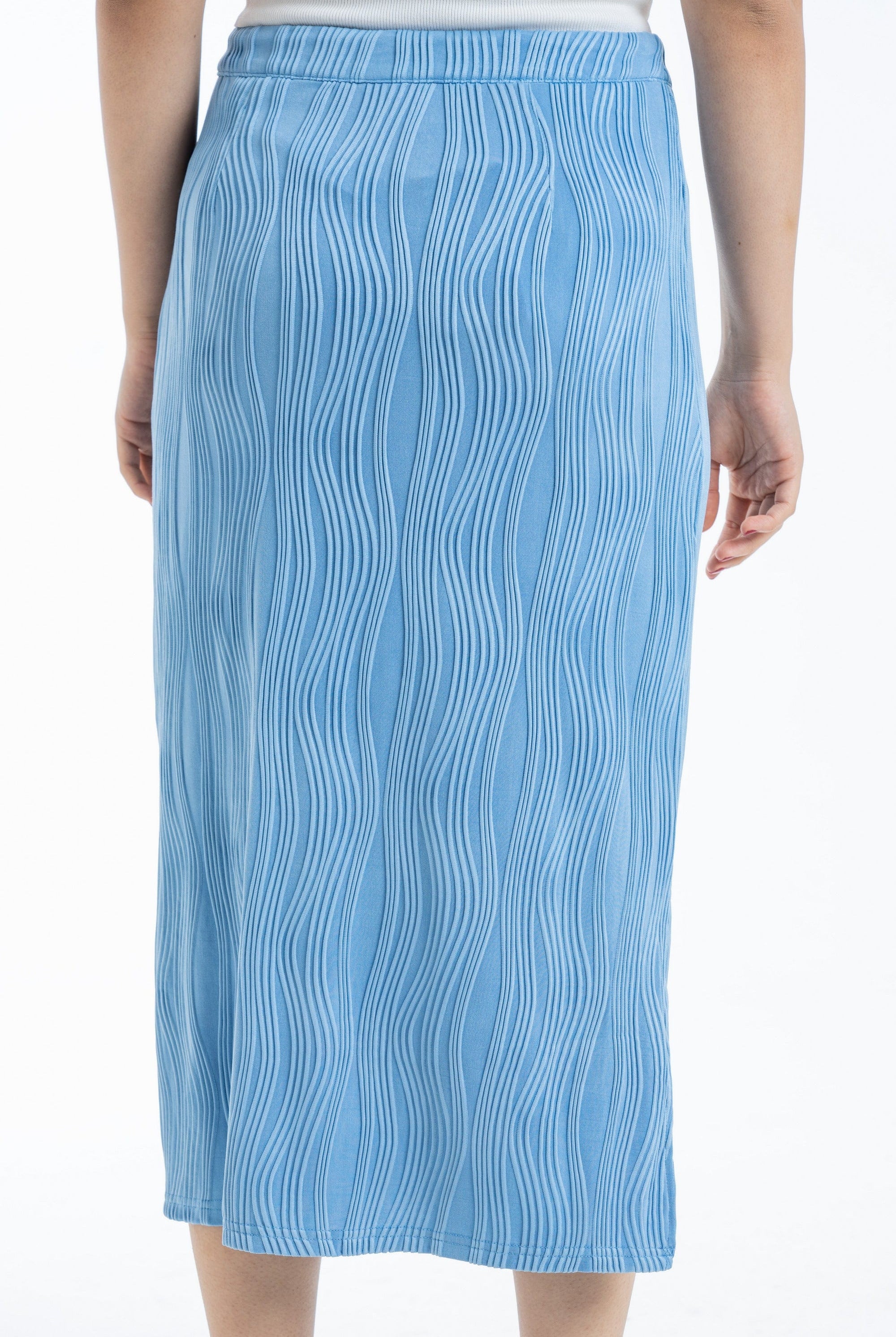 ميكا تنورة ميدي بخطوط غير مستقيمة طويلة نسائي