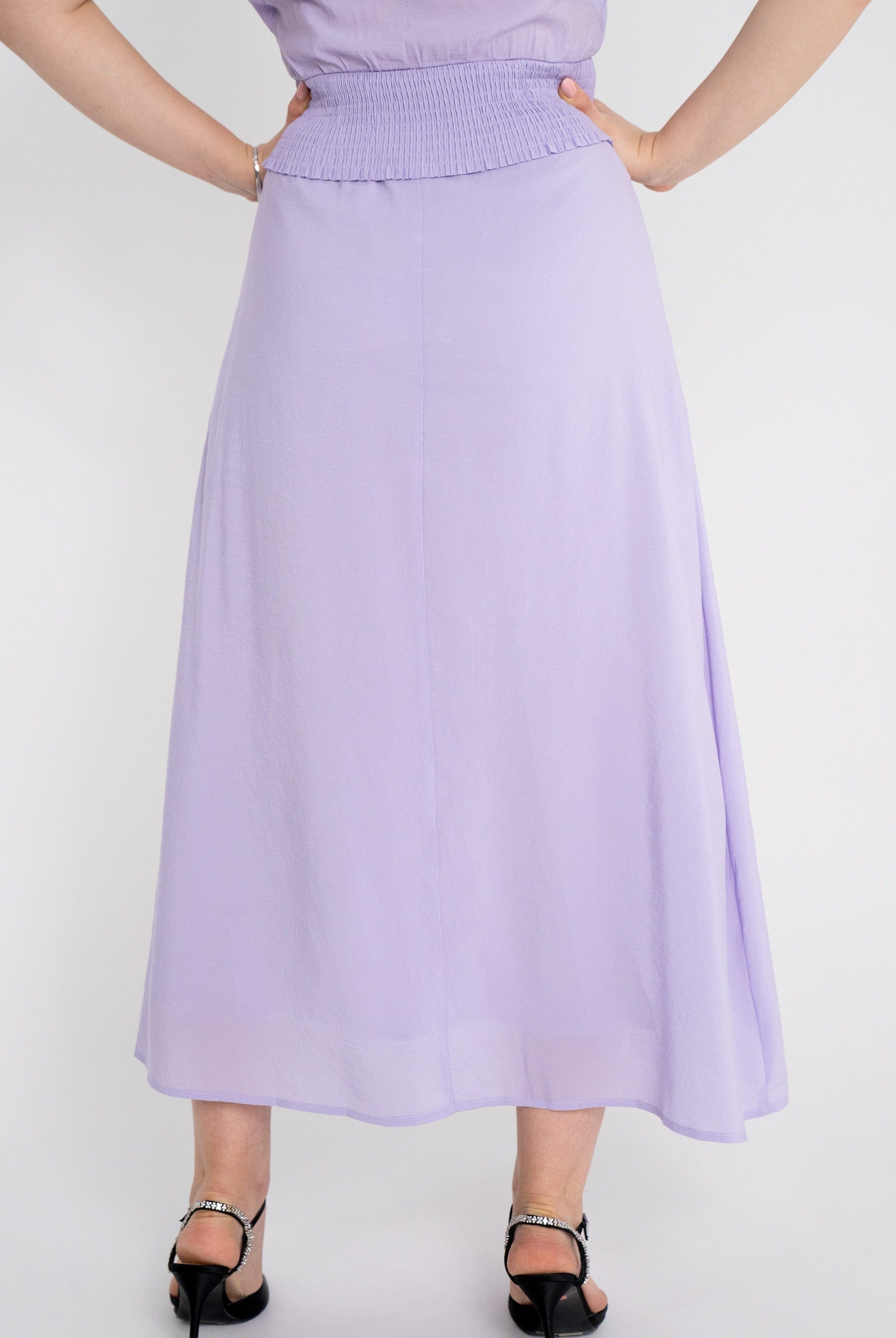 ميكا تنورة طويلة واسعة بأزرار أمامية نسائي