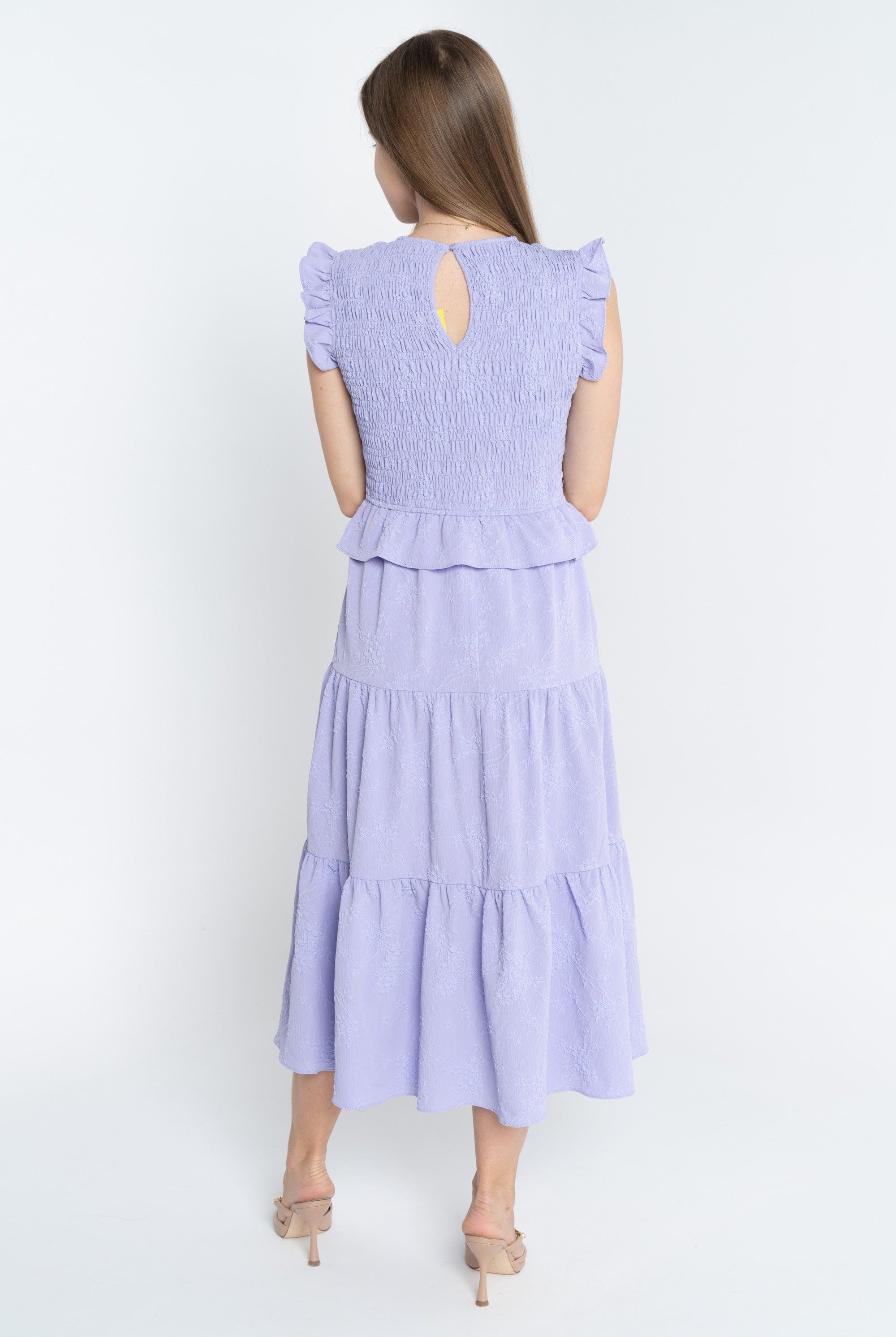 ميكا فستان ميدي مخصر كت بكشكشة نسائي