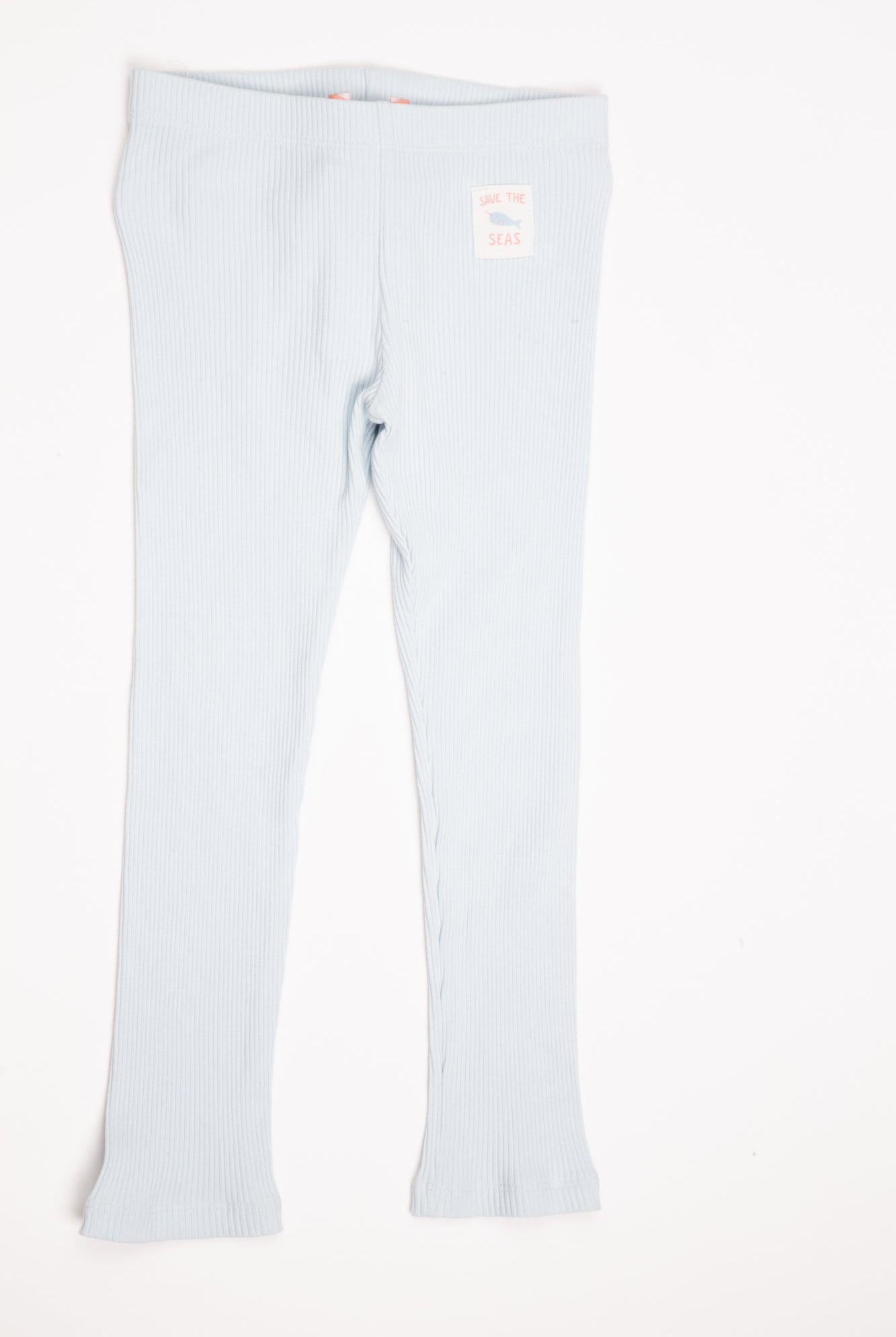 جينجرسنابس بنطلون بناتي مضلع خصر مرتفع أزرق