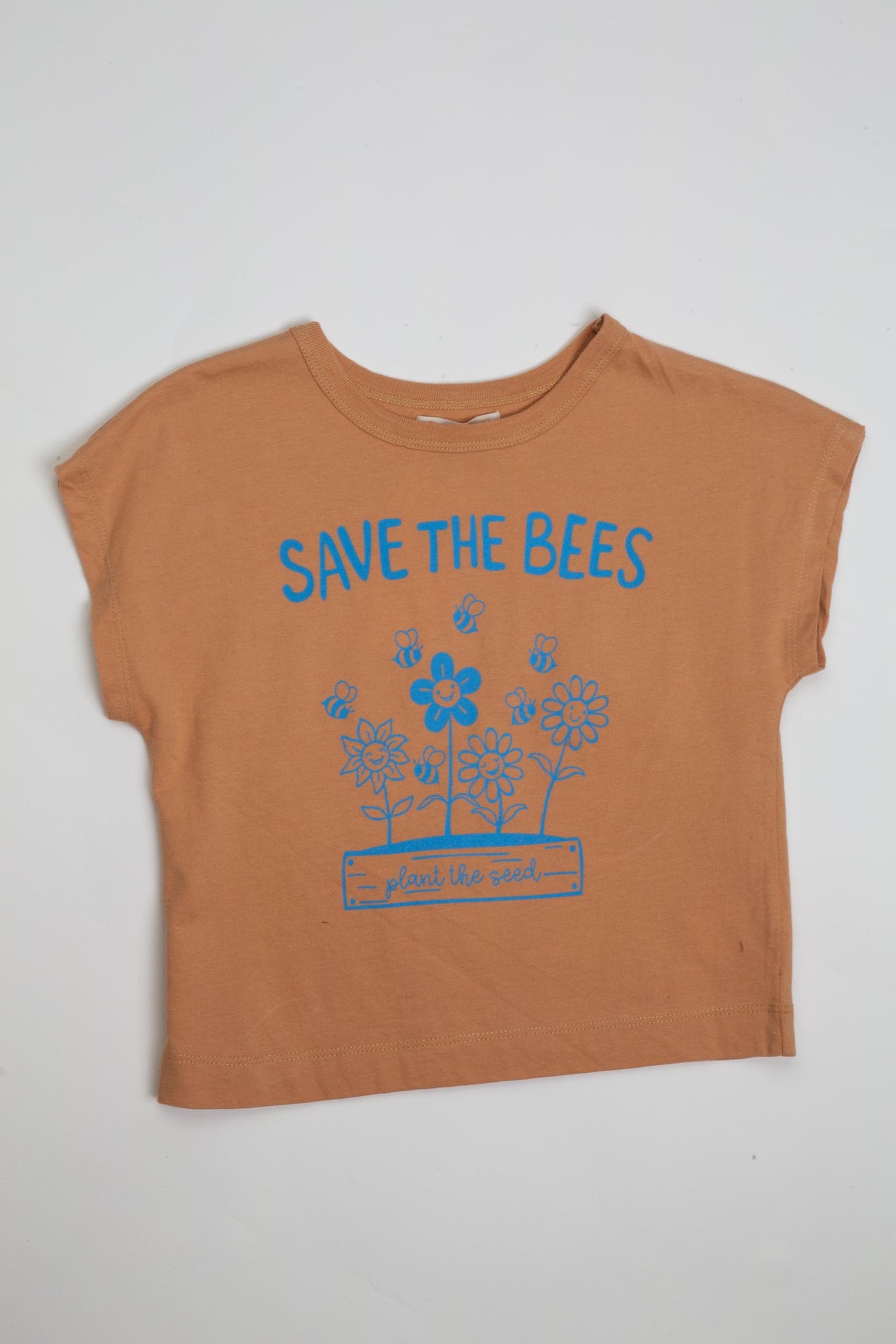 جينجرسنابس تيشيرت بنات بطبعة زهور بني