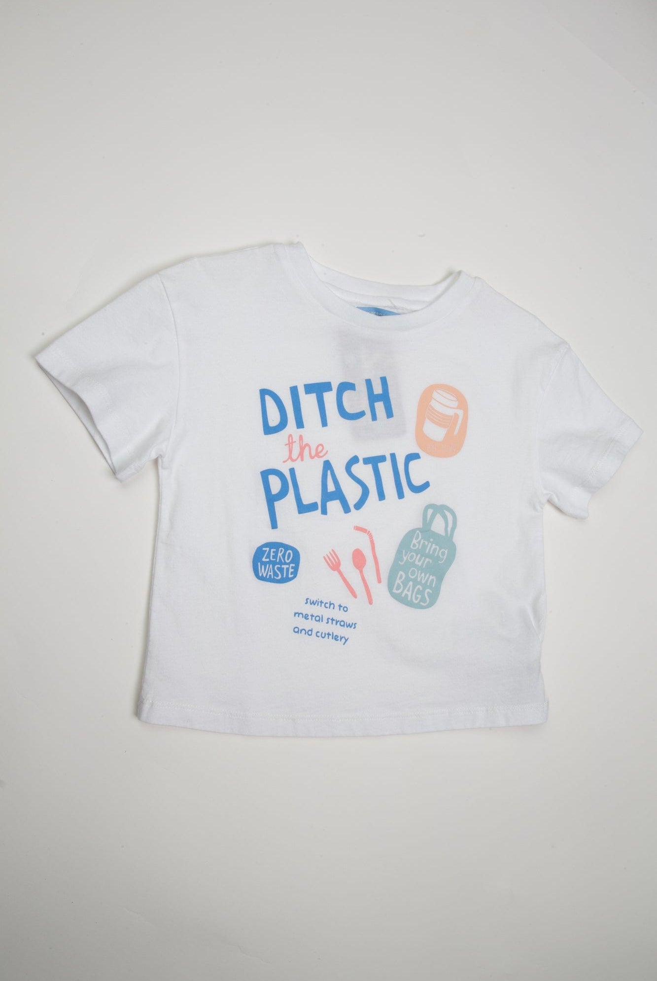 جينجرسنابس تيشيرت مطبوع بناتي أبيض