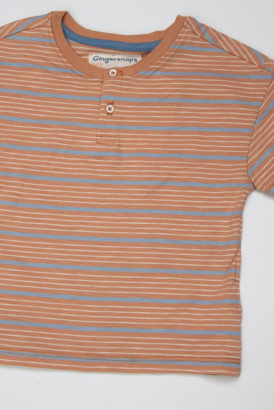 جينجرسنابس تي شيرت ولادي بخطوط عريضة رفيعة متعدد الألوان