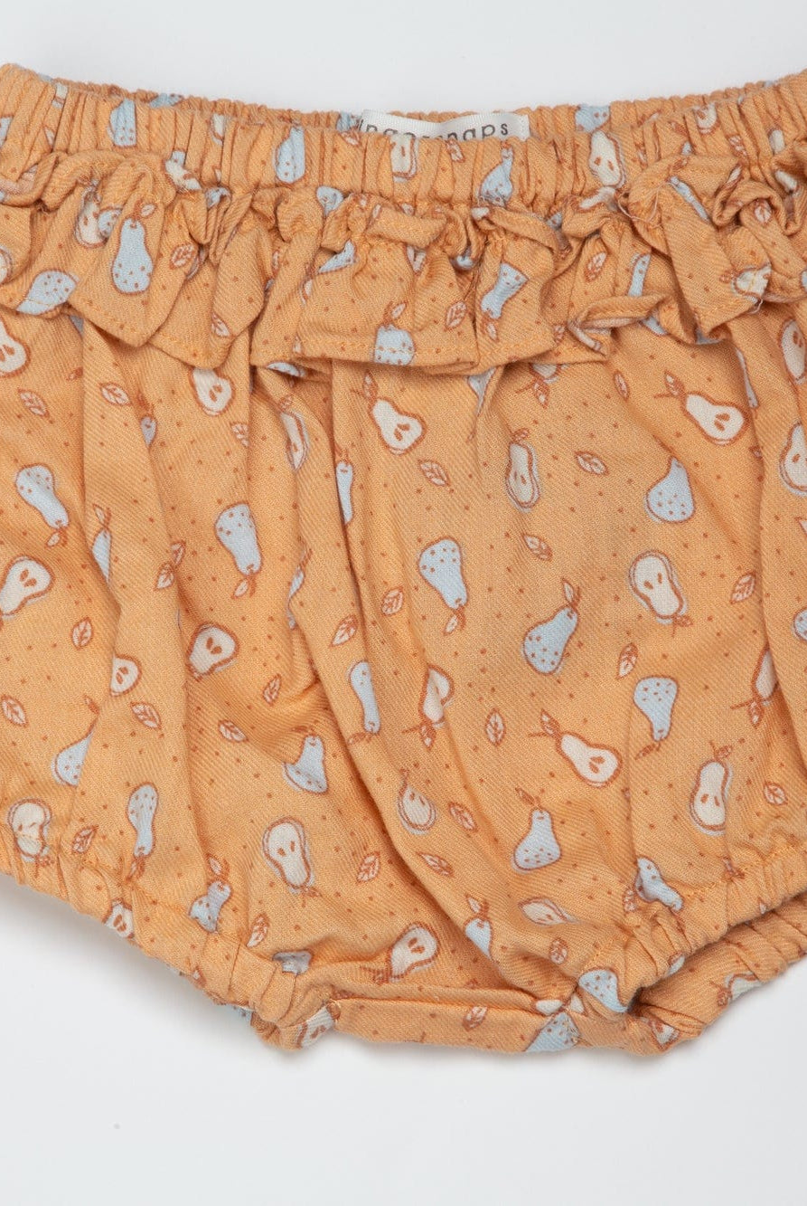 جينجرسنابس شورت رضع بناتي بنمط كمثرى البرتقالي