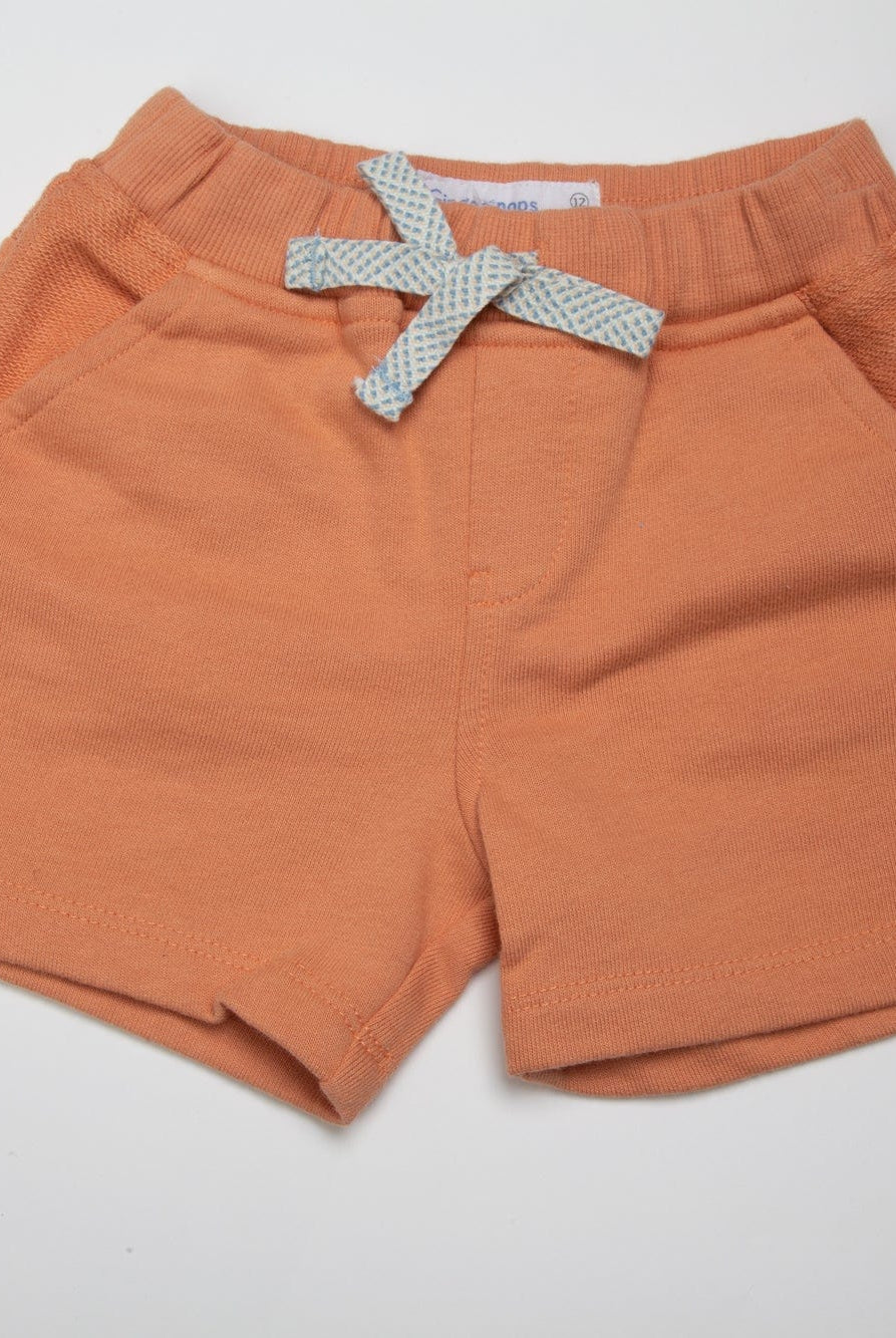 جينجرسنابس شورت ولادي سادة قطن بربطة أحمر بنفسجي