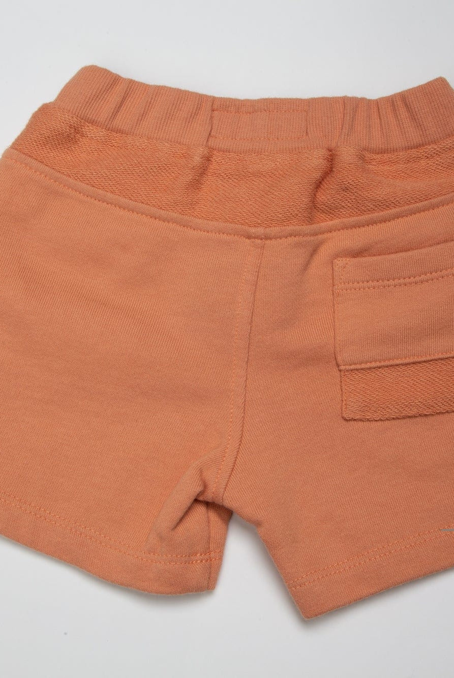 جينجرسنابس شورت ولادي سادة قطن بربطة أحمر بنفسجي