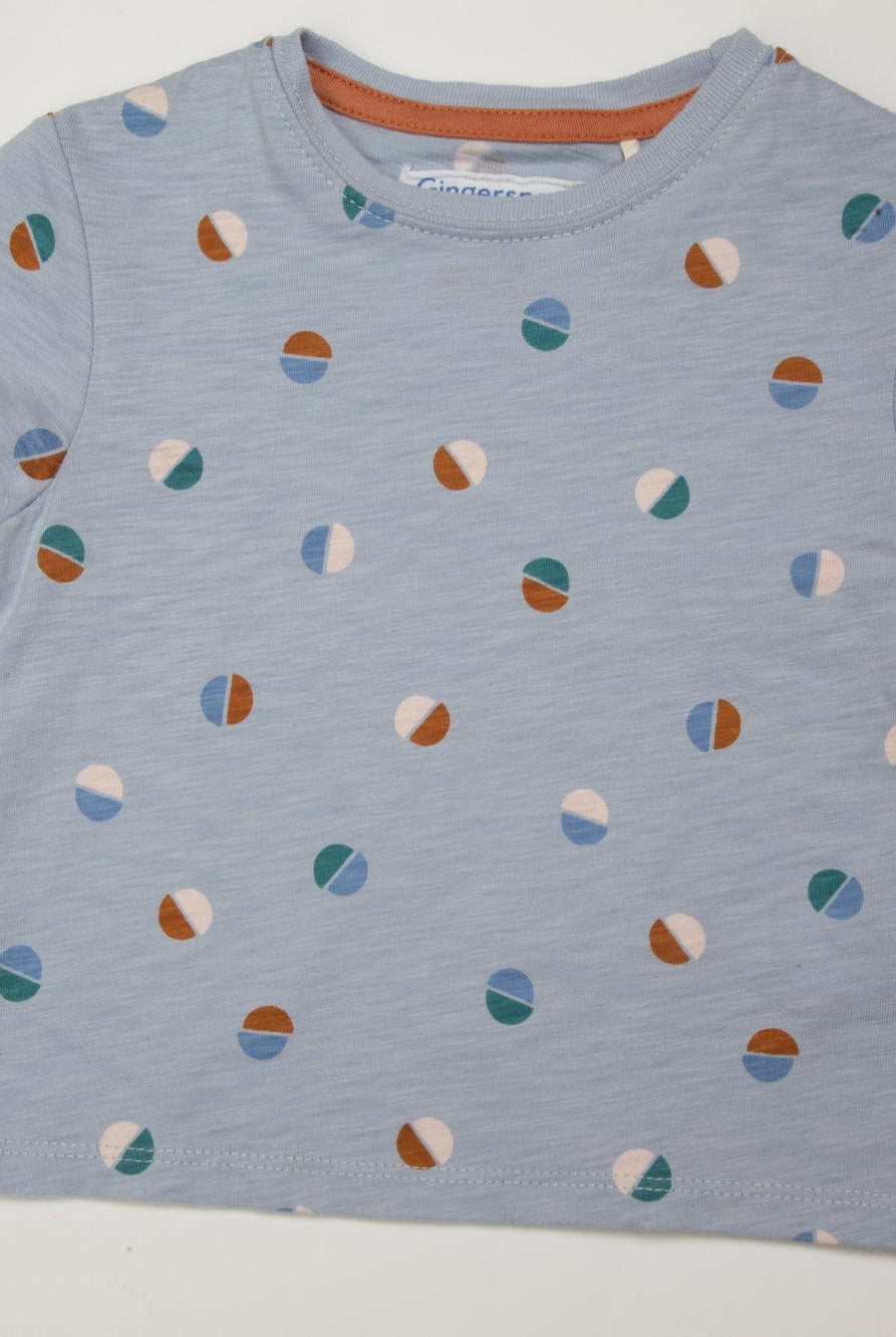 جينجرسنابس تي شيرت ولادي كرات نص كم أوف وايت