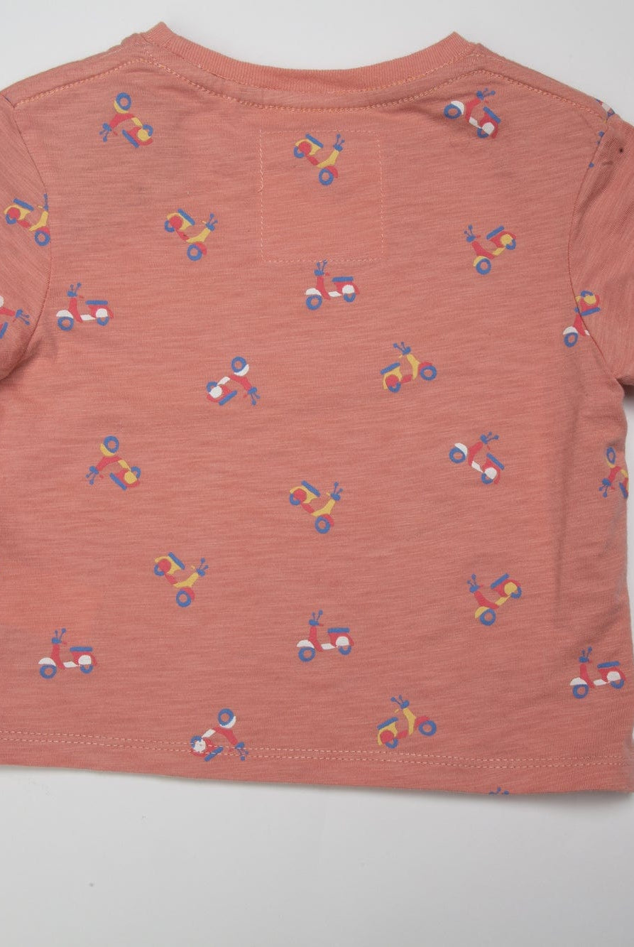 جينجرسنابس تي شيرت ولادي رضع بطبعة دباب أصفر