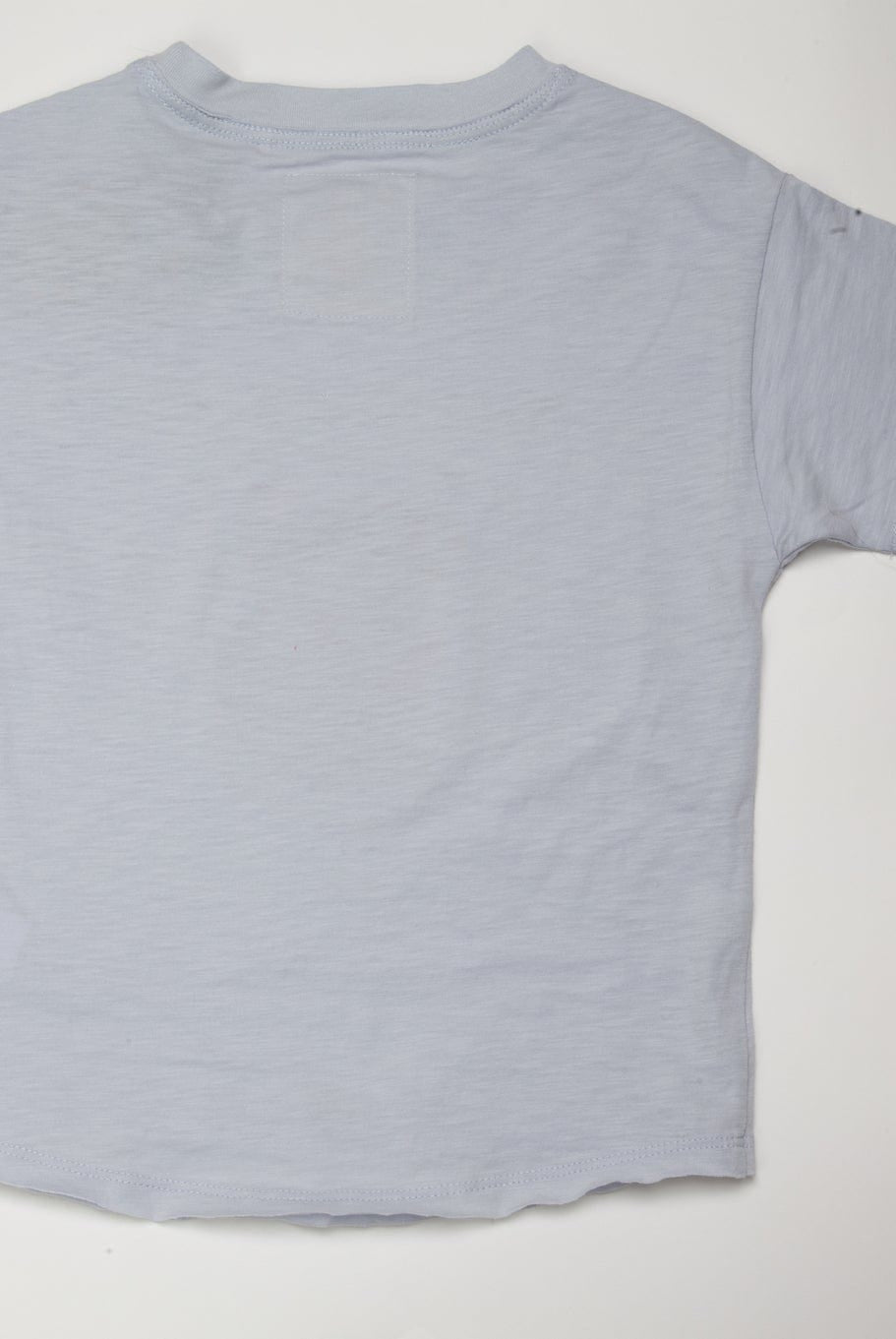 جينجرسنابس تي شيرت ولادي بطبعة جملة ورسمة أزرق