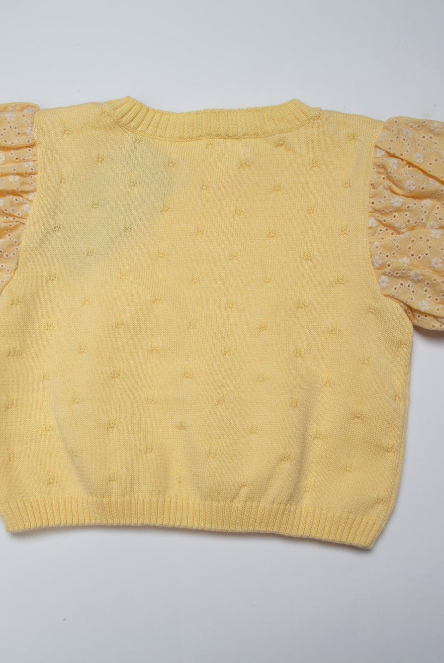 جينجرسنابس بلوزة كب منقوشة نص بطن بناتي رضع أصفر