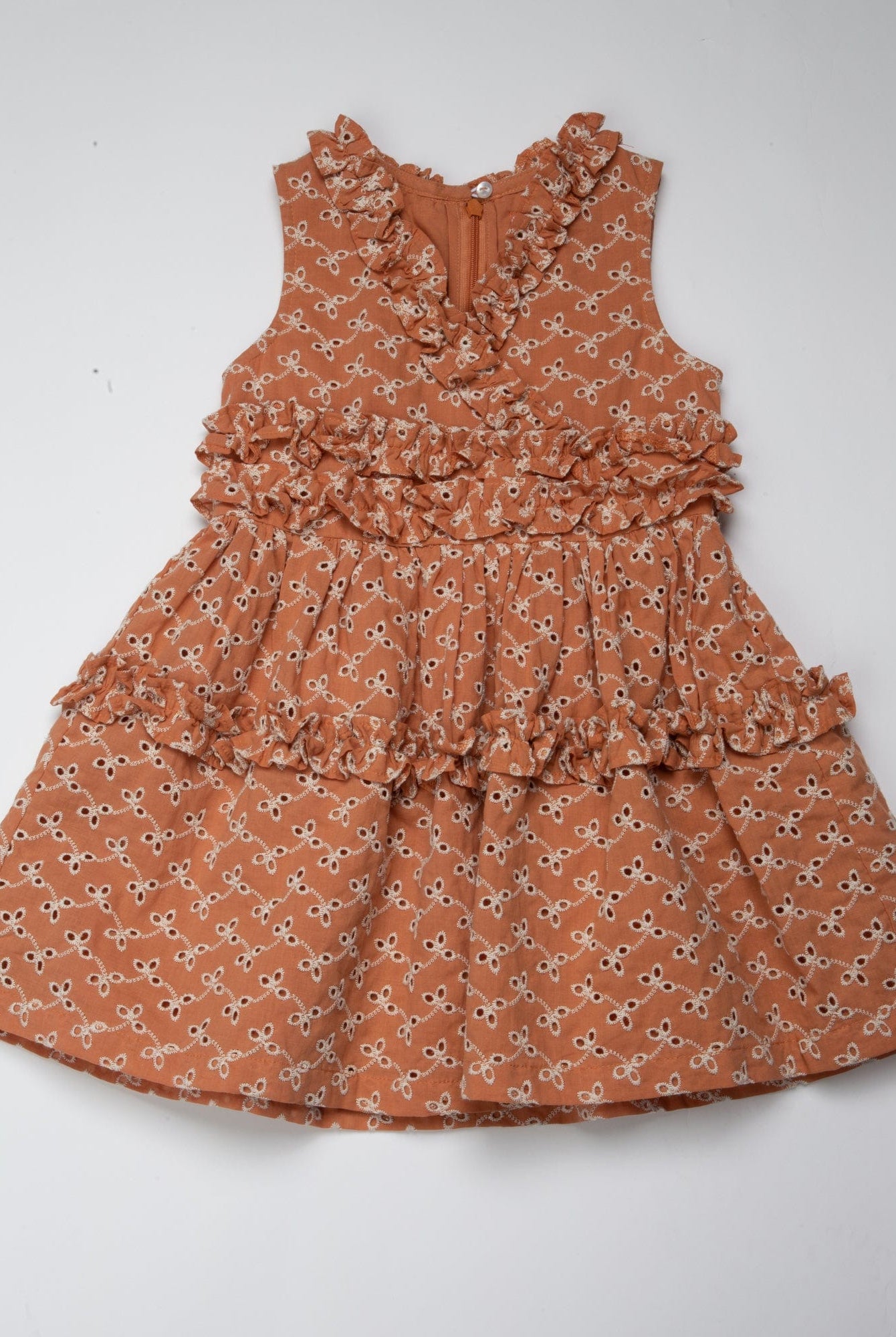 جينجرسنابس فستان أكام كت مكشكش فتحة سبعة بناتي بني