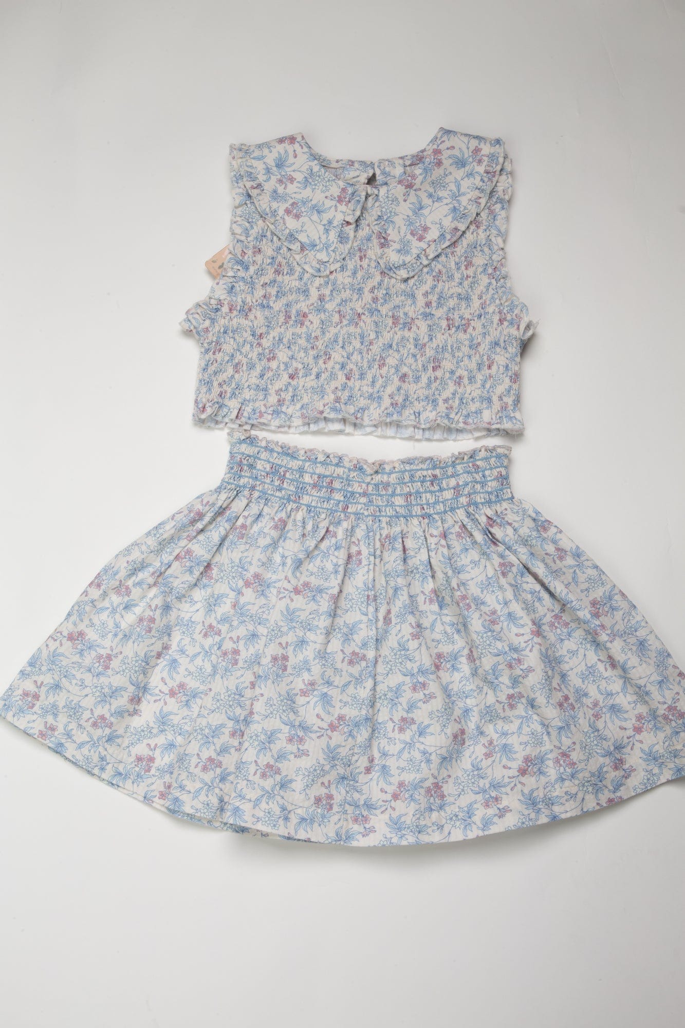 جينجرسنابس طقم بناتي بلوزة كت وتنورة مشجرة متعدد الألوان