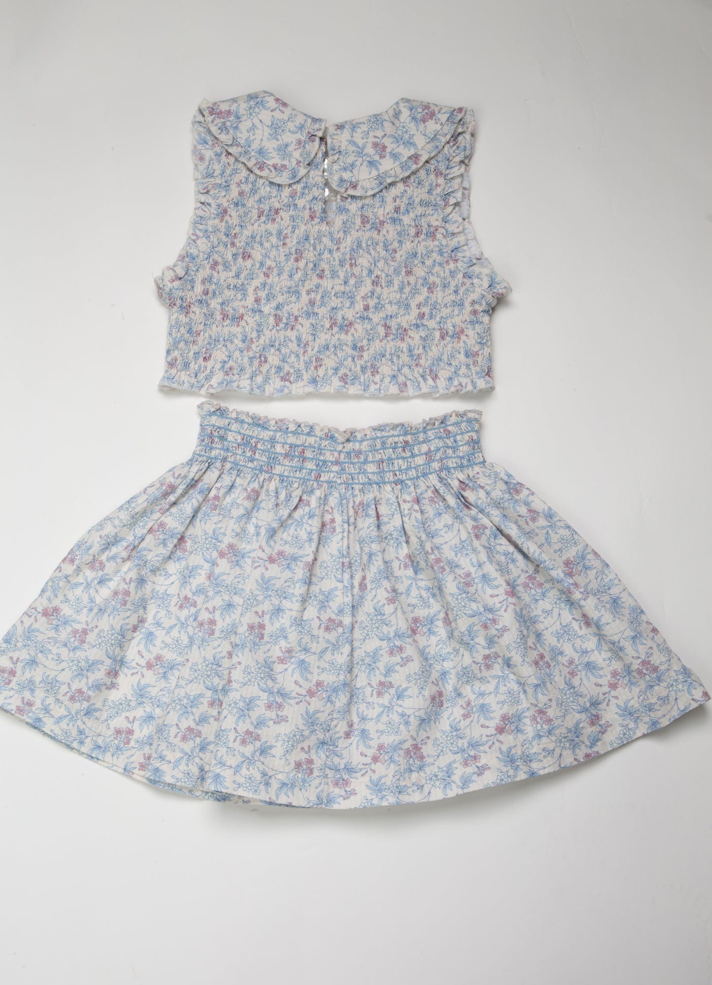 جينجرسنابس طقم بناتي بلوزة كت وتنورة مشجرة متعدد الألوان