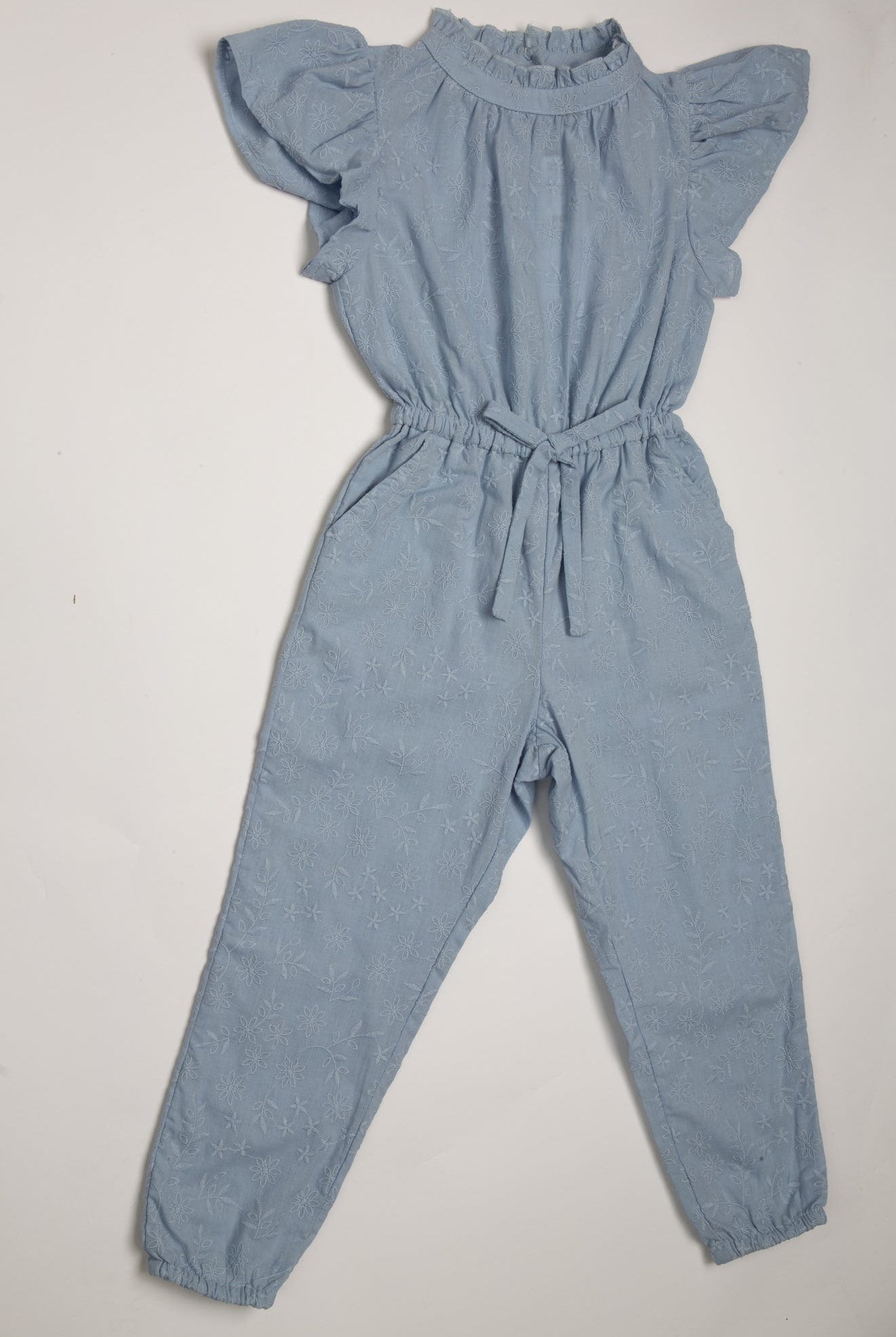 جينجرسنابس جمبسوت طويل نص كم مخصر برباط على الخصر بناتي أزرق