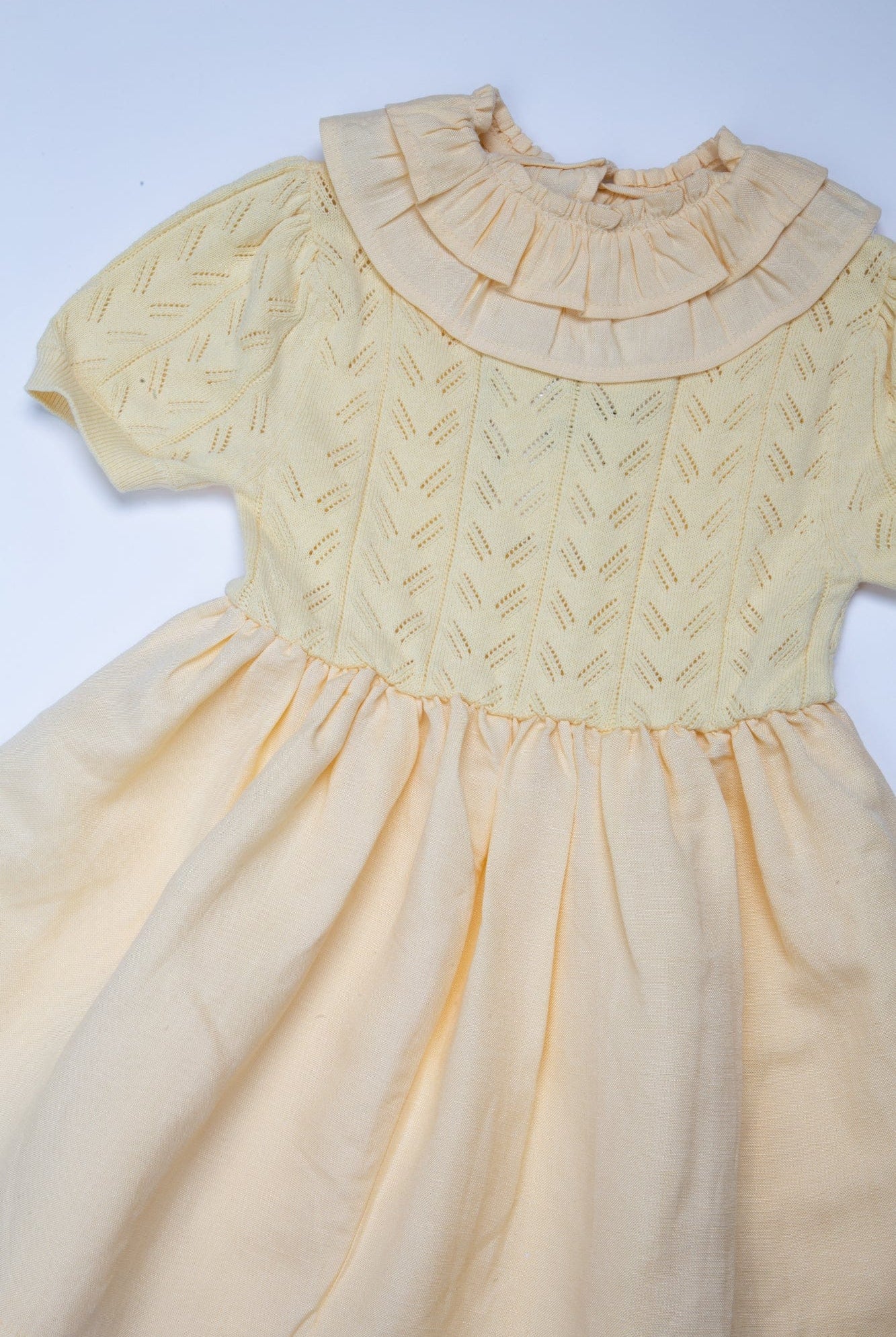 جينجرسنابس فستان منفوش مكشكش كم قصير بف أصفر