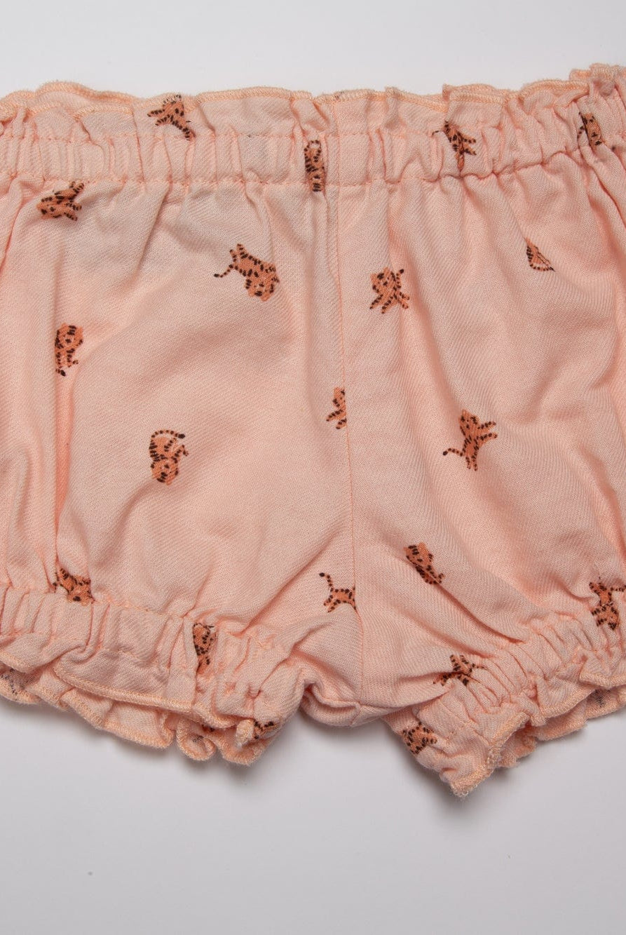 جينجرسنابس شورت بيبي بنات بنمط قط أحمر بنفسجي