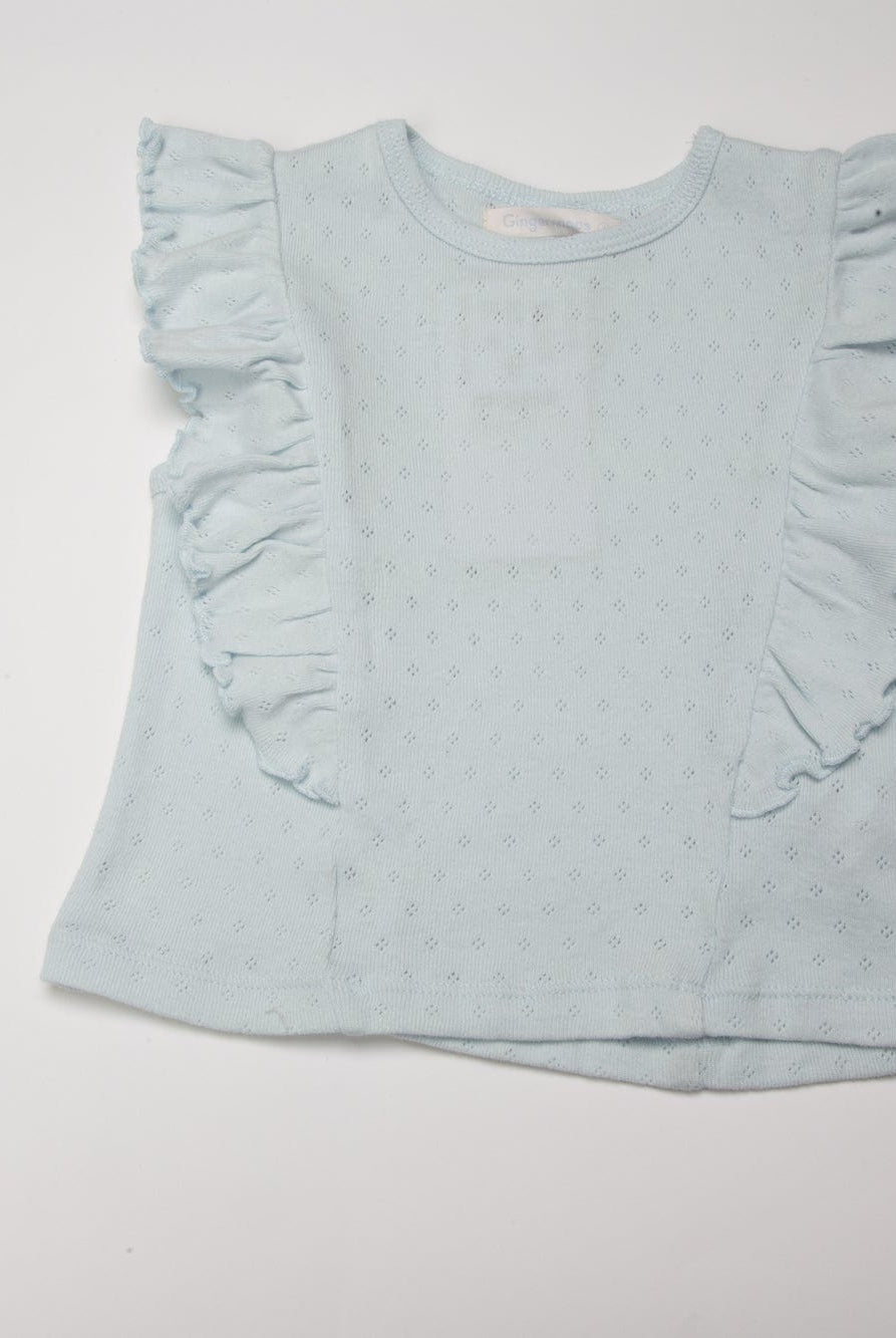 جينجرسنابس بلوزة نص بطن كت بكرانيش رضع بناتي - أزرق