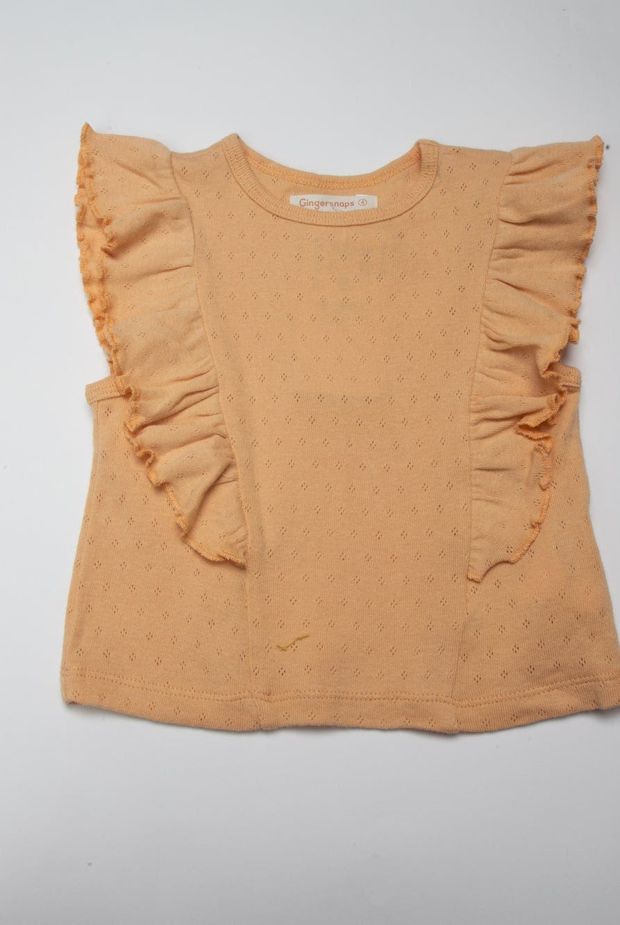 جينجرسنابس بلوزة كت كرانيش قصير بناتي برتقالي