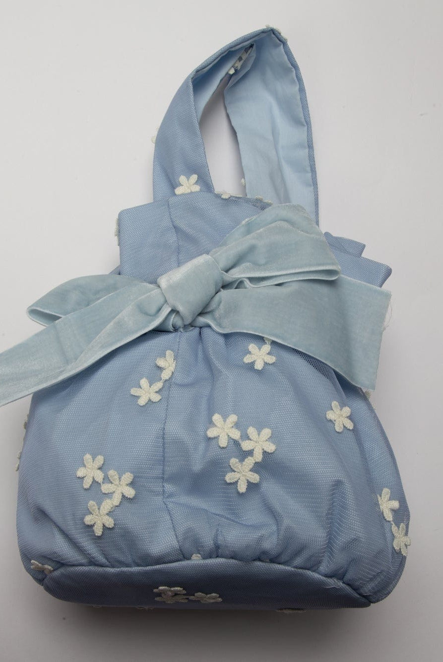 جينجرسنابس حقيبة بناتي يد موردة أزرق