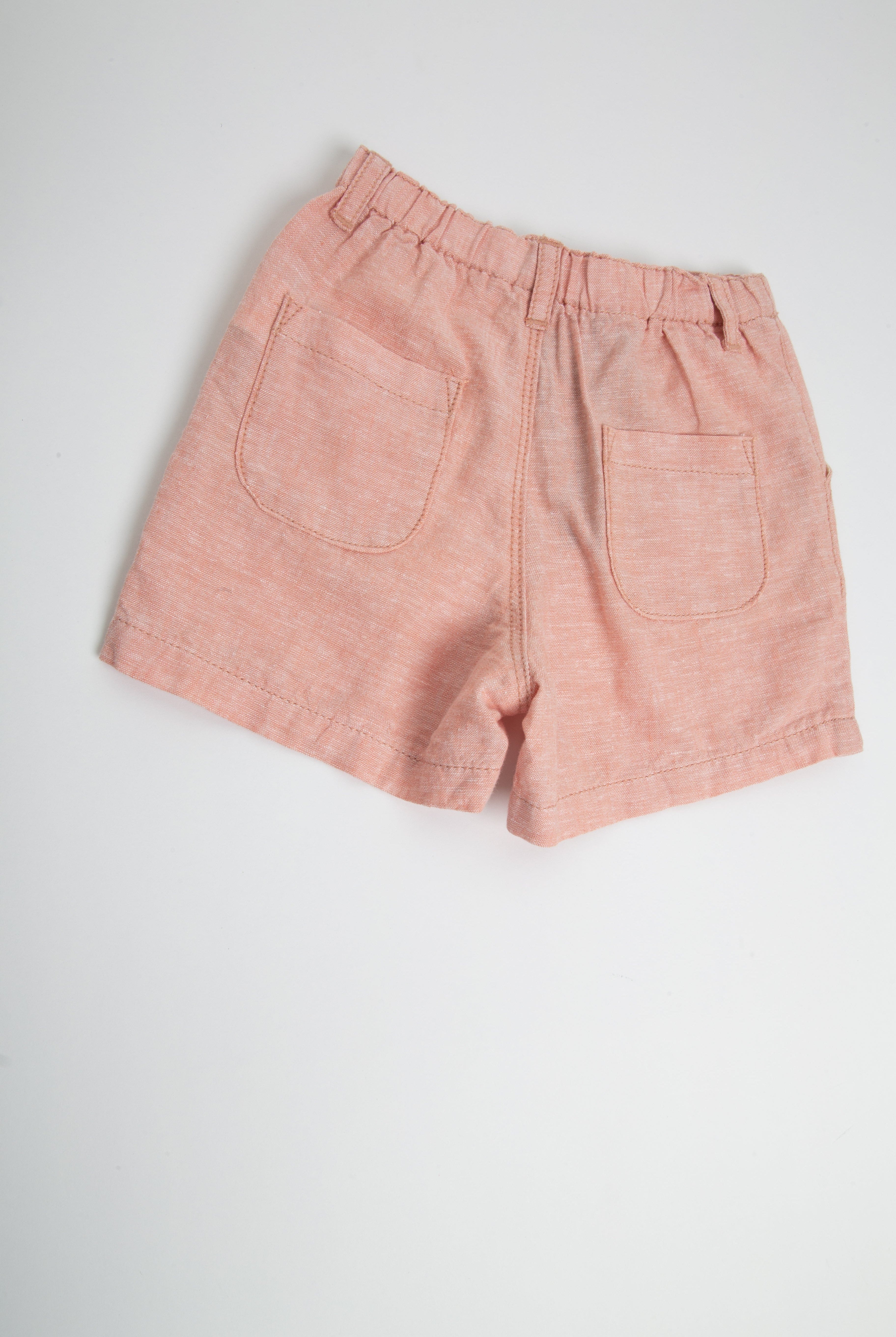 جينجرسنابس شورت ولادي قطن بأزرار أمامية البرتقالي