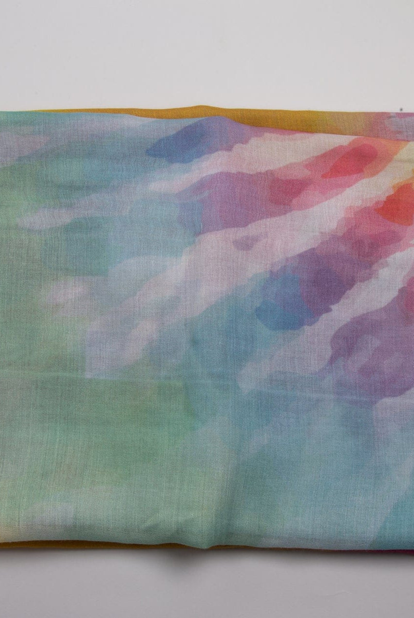 داليدرس سكارف ملون بألوان متداخلة متعدد الألوان