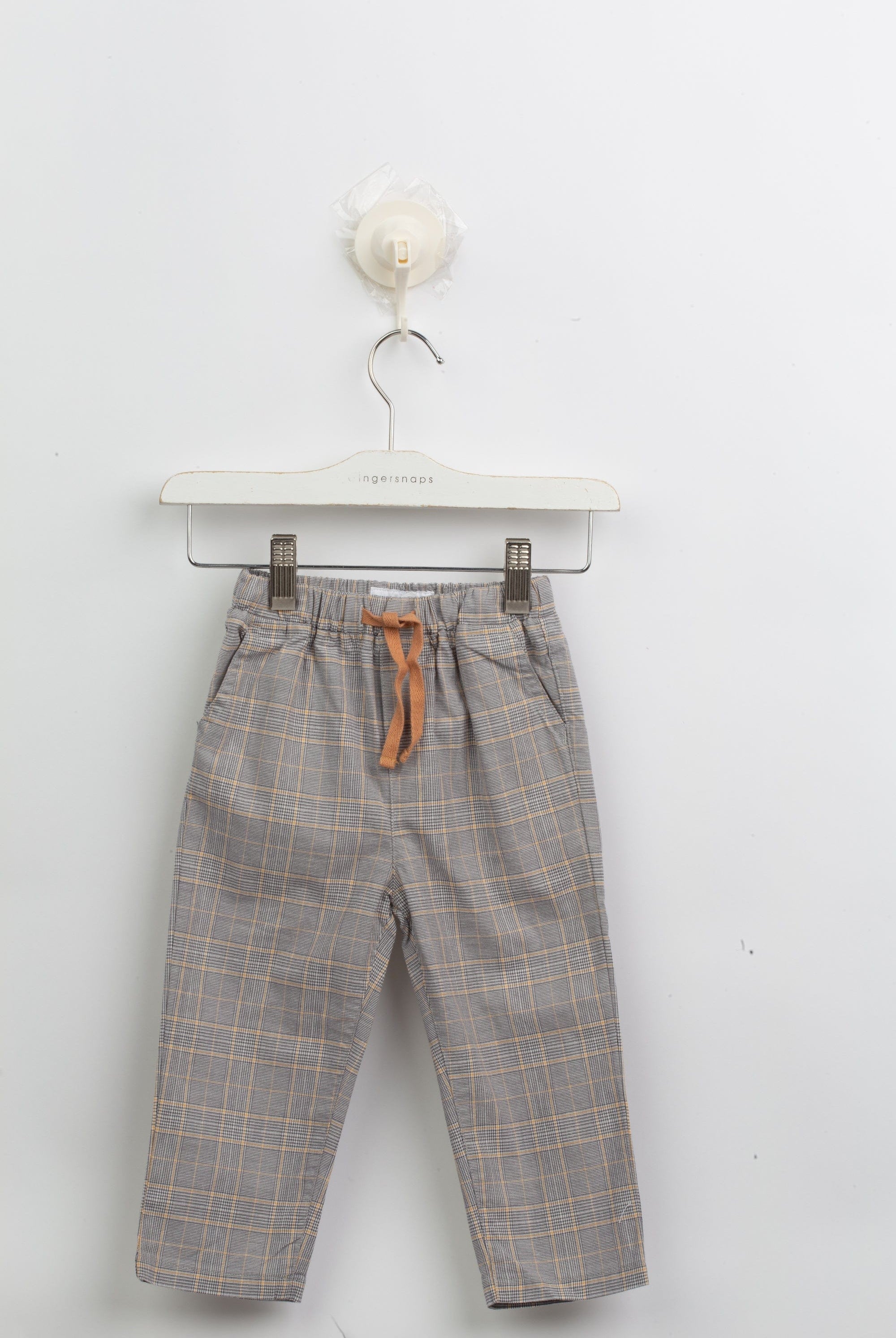 جينجرسنابس بنطلون اطفال رضع ولادي كارهوات برباط خصر رمادي