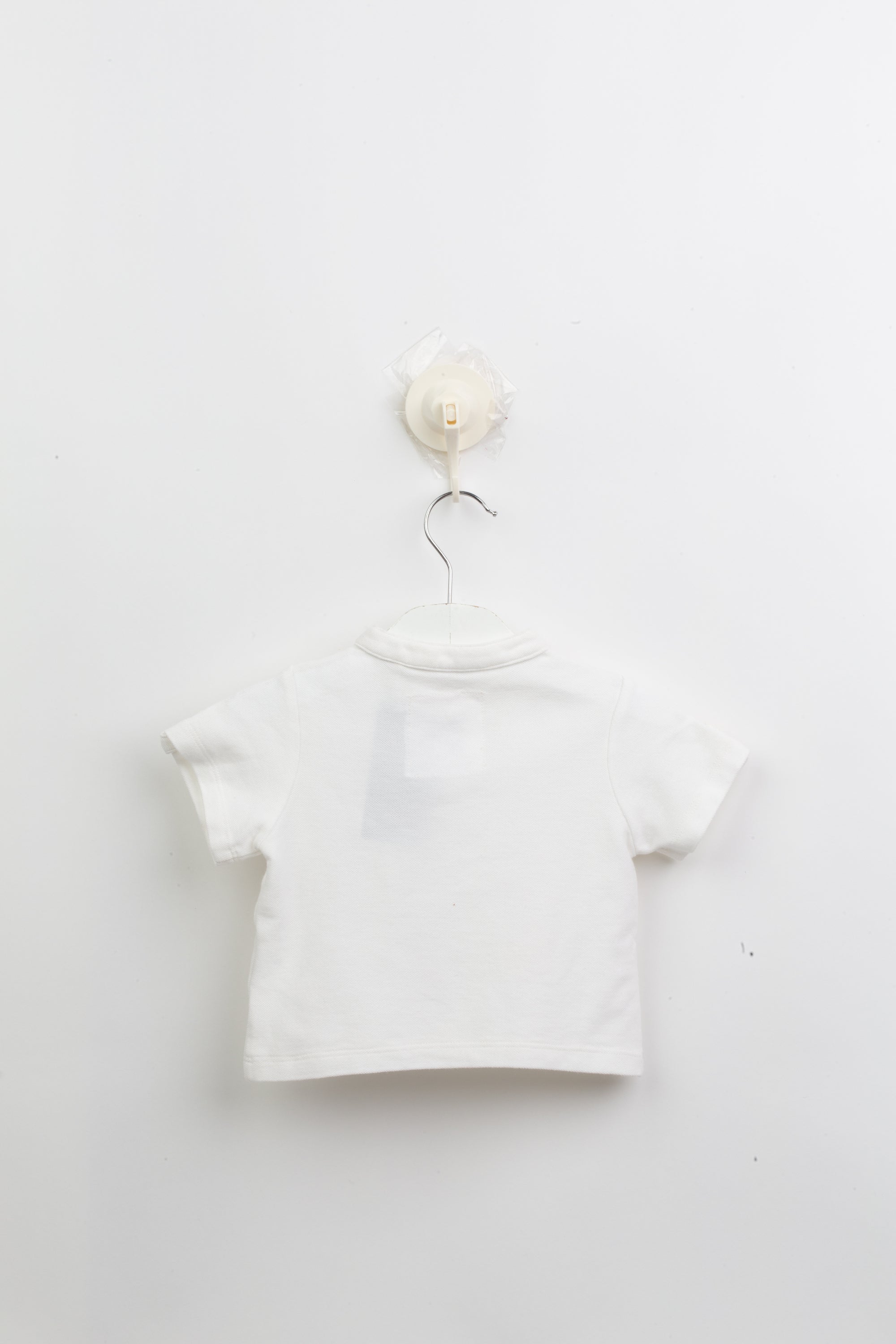 جينجرسنابس تي شيرت بولو ولادي سادة بأزرار أمامية نص كم أبيض