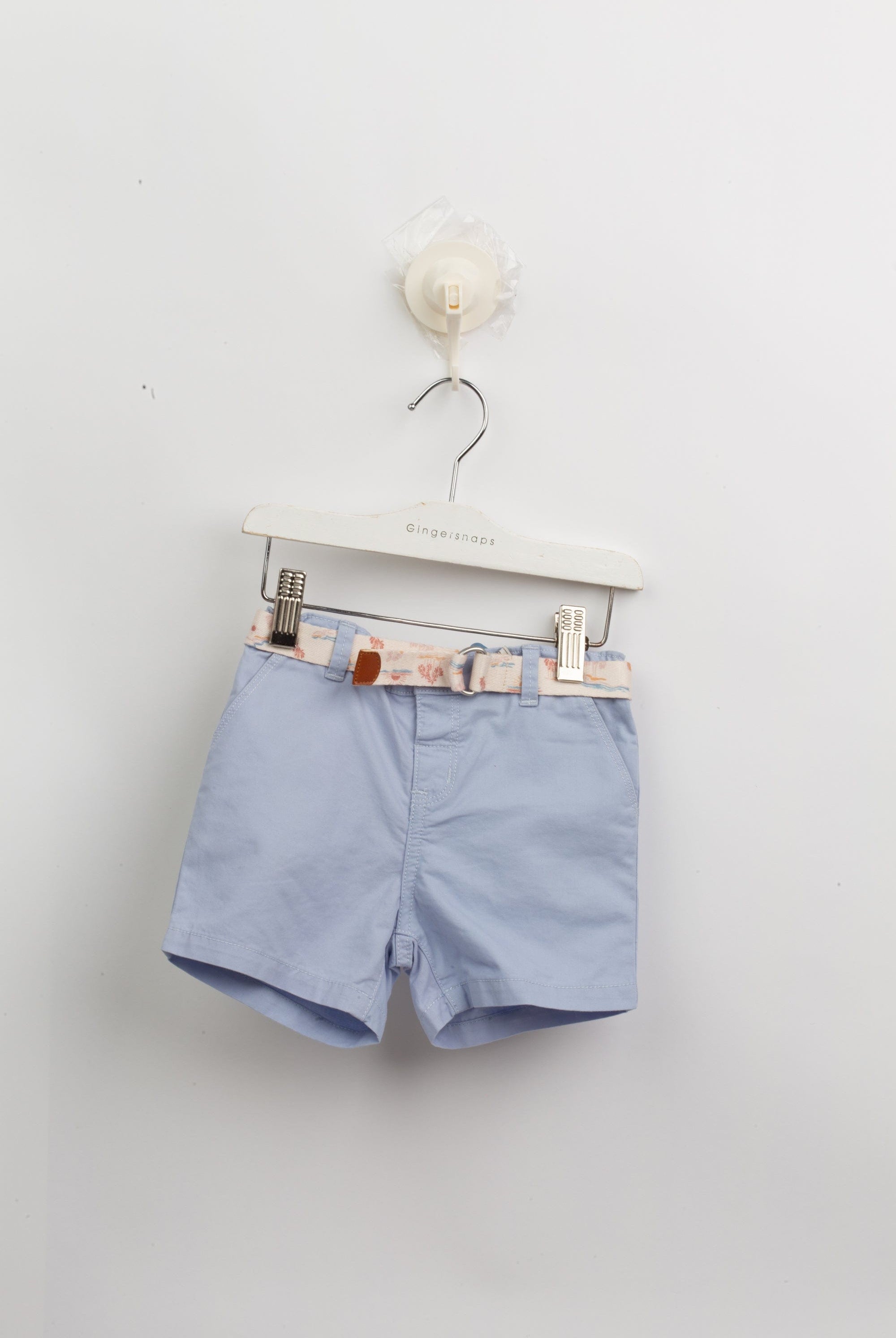 جينجرسنابس شورت رضع ولادي سادة بجيوب أمامية سادة أزرق