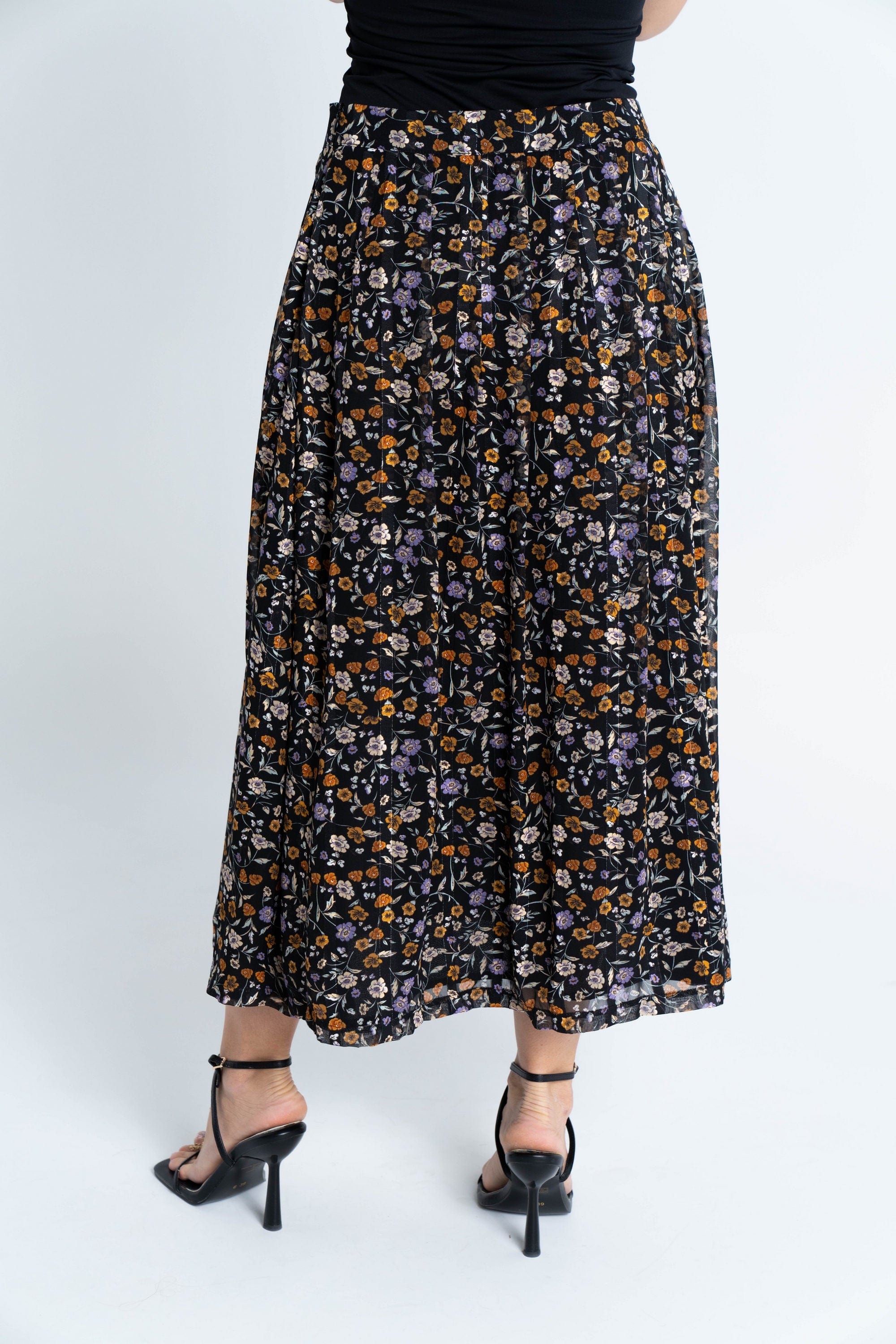 ميكا تنورة ميدي مشجرة واسعة نسائي