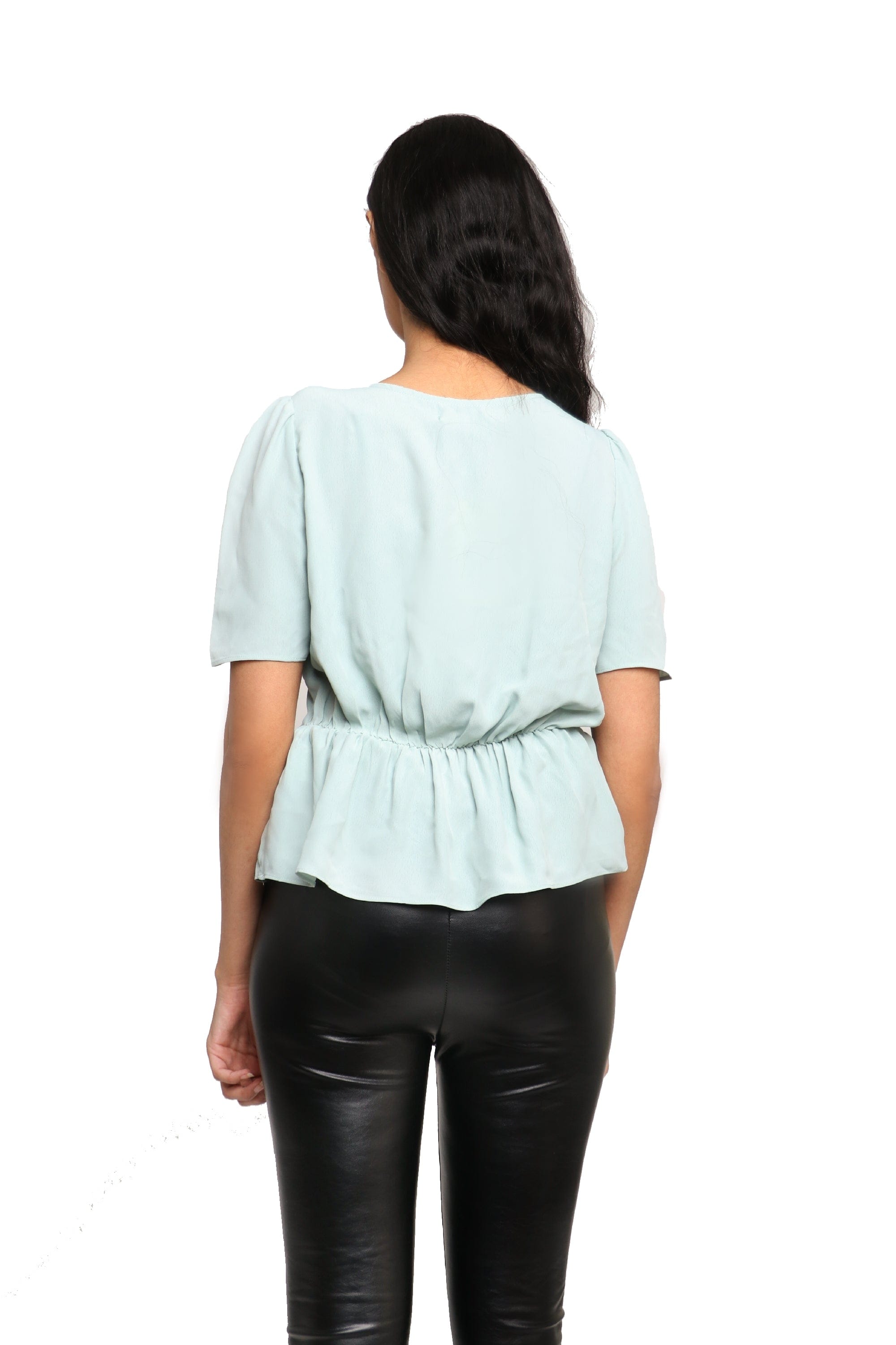 ميكا بلوزة مخصرة كم قصير سبعة نسائي