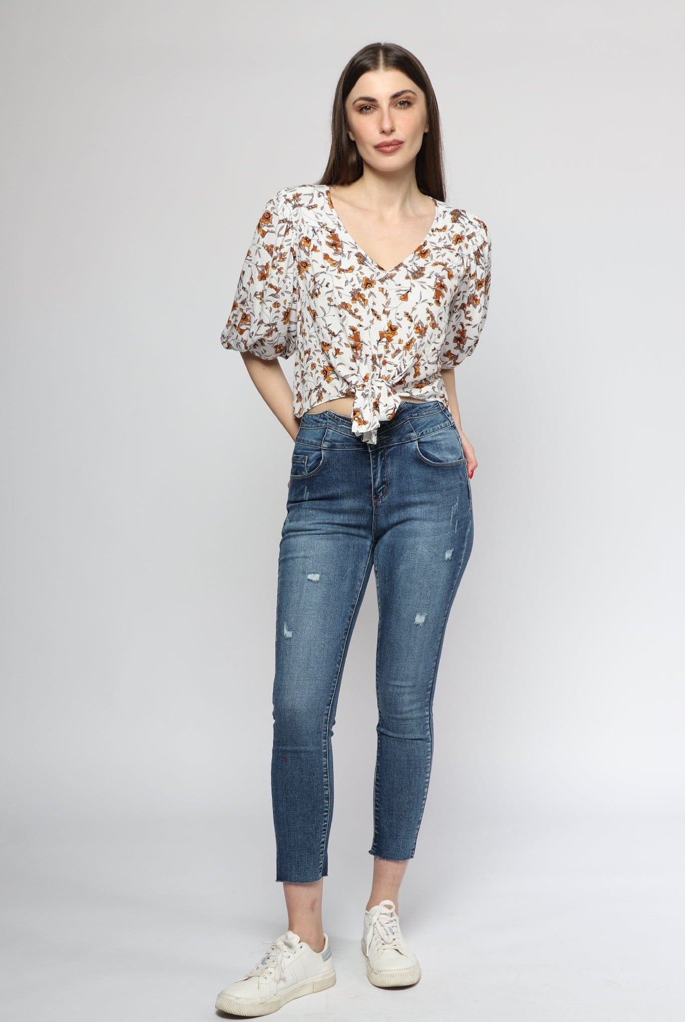 ميكا بلوزة مشجرة 3/4 كم بف