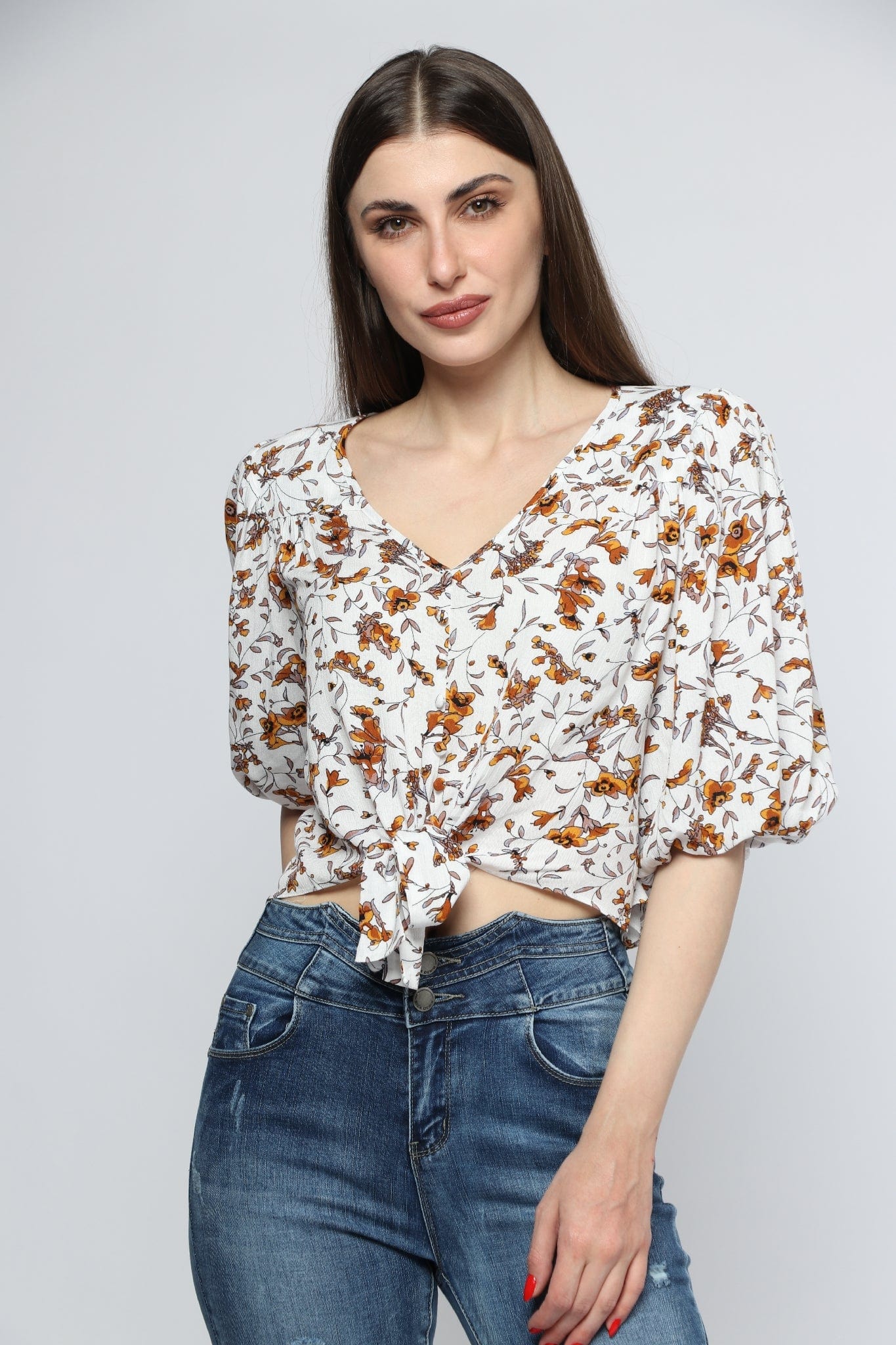 ميكا بلوزة مشجرة 3/4 كم بف