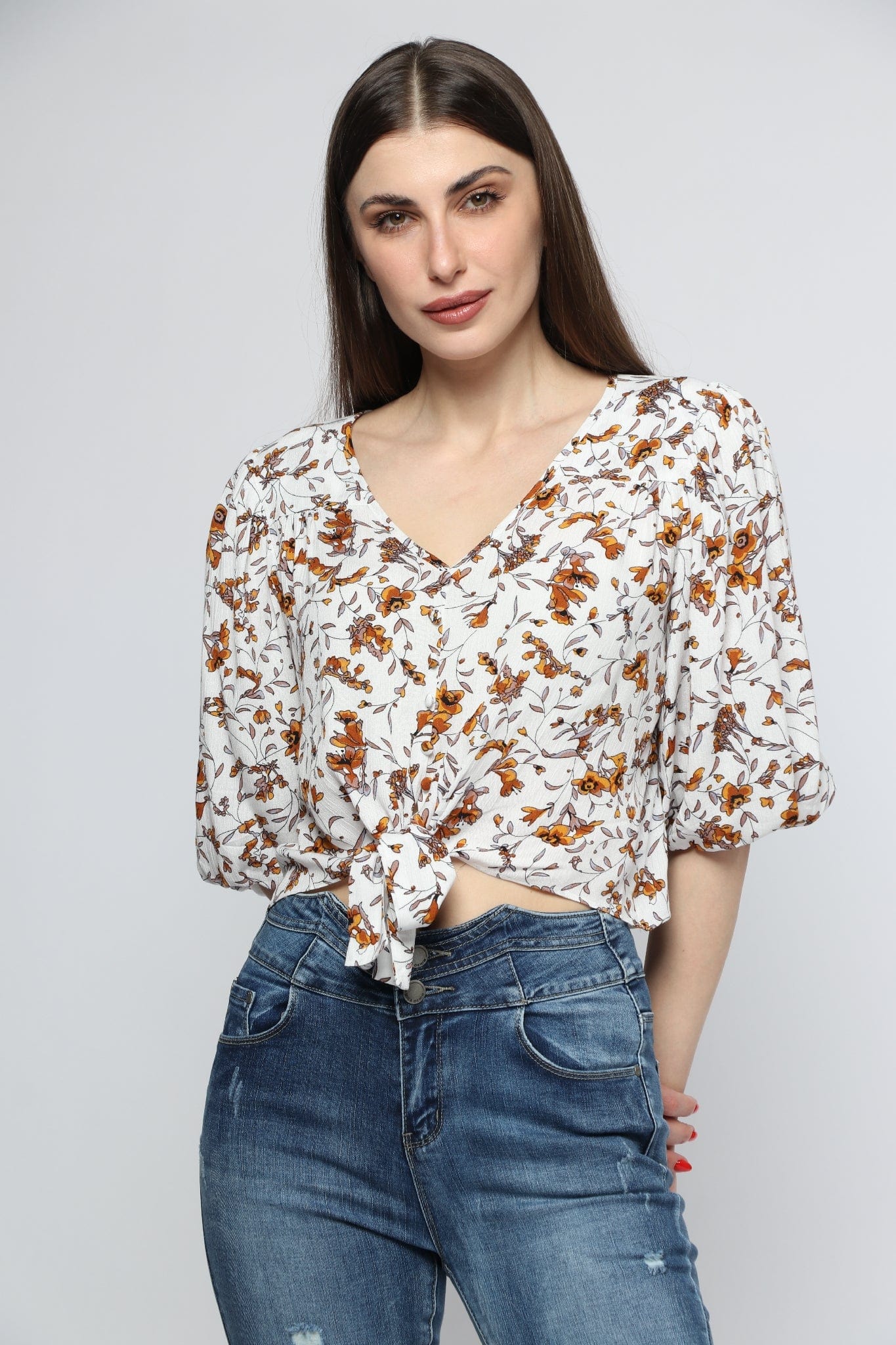 ميكا بلوزة مشجرة 3/4 كم بف