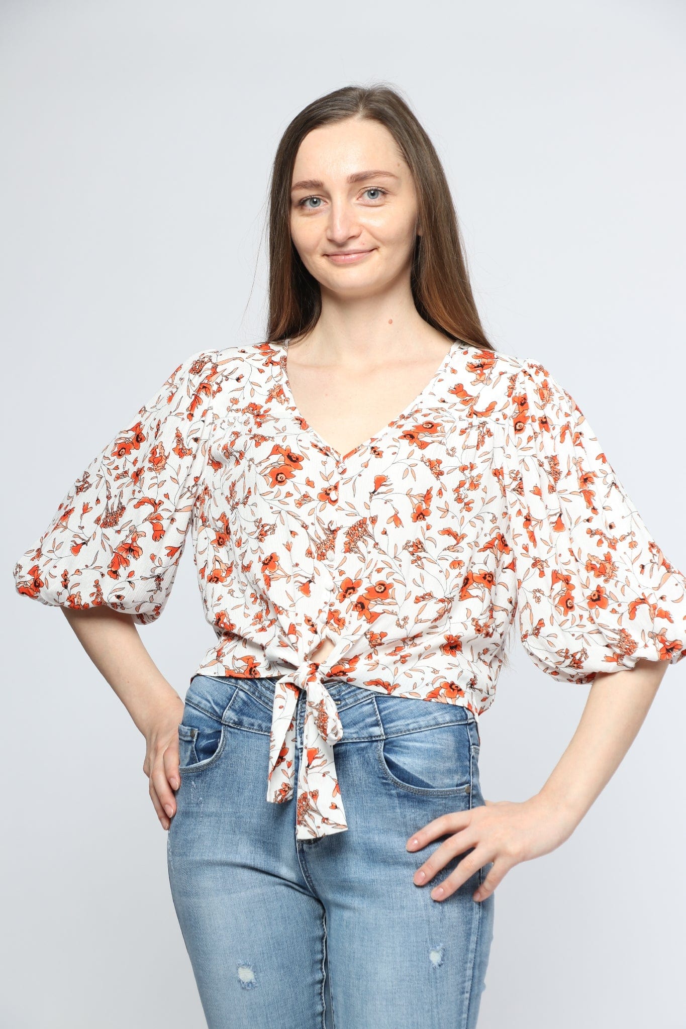 ميكا بلوزة مشجرة 3/4 كم بف