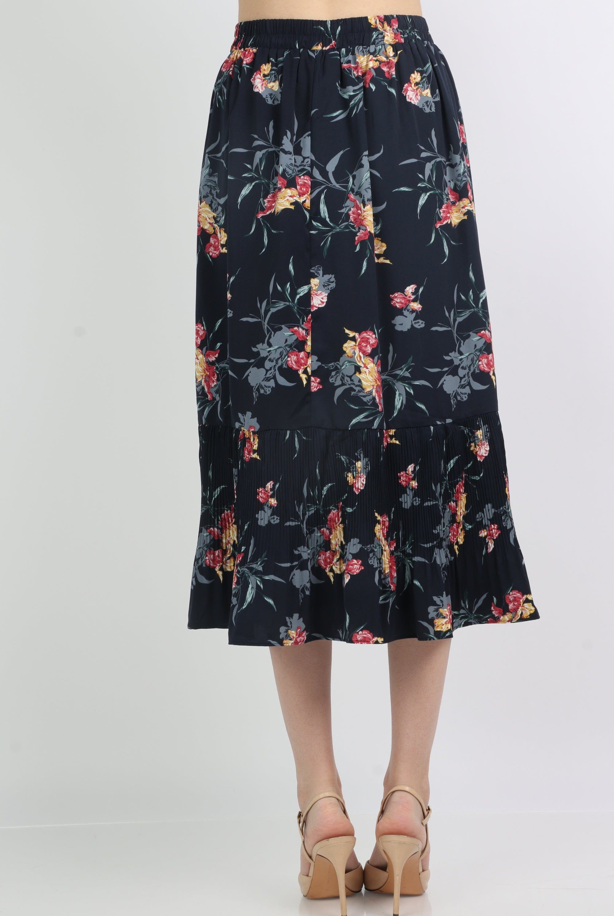 ميكا تنورة ميدي مشجرة نسائية بخصر عالي