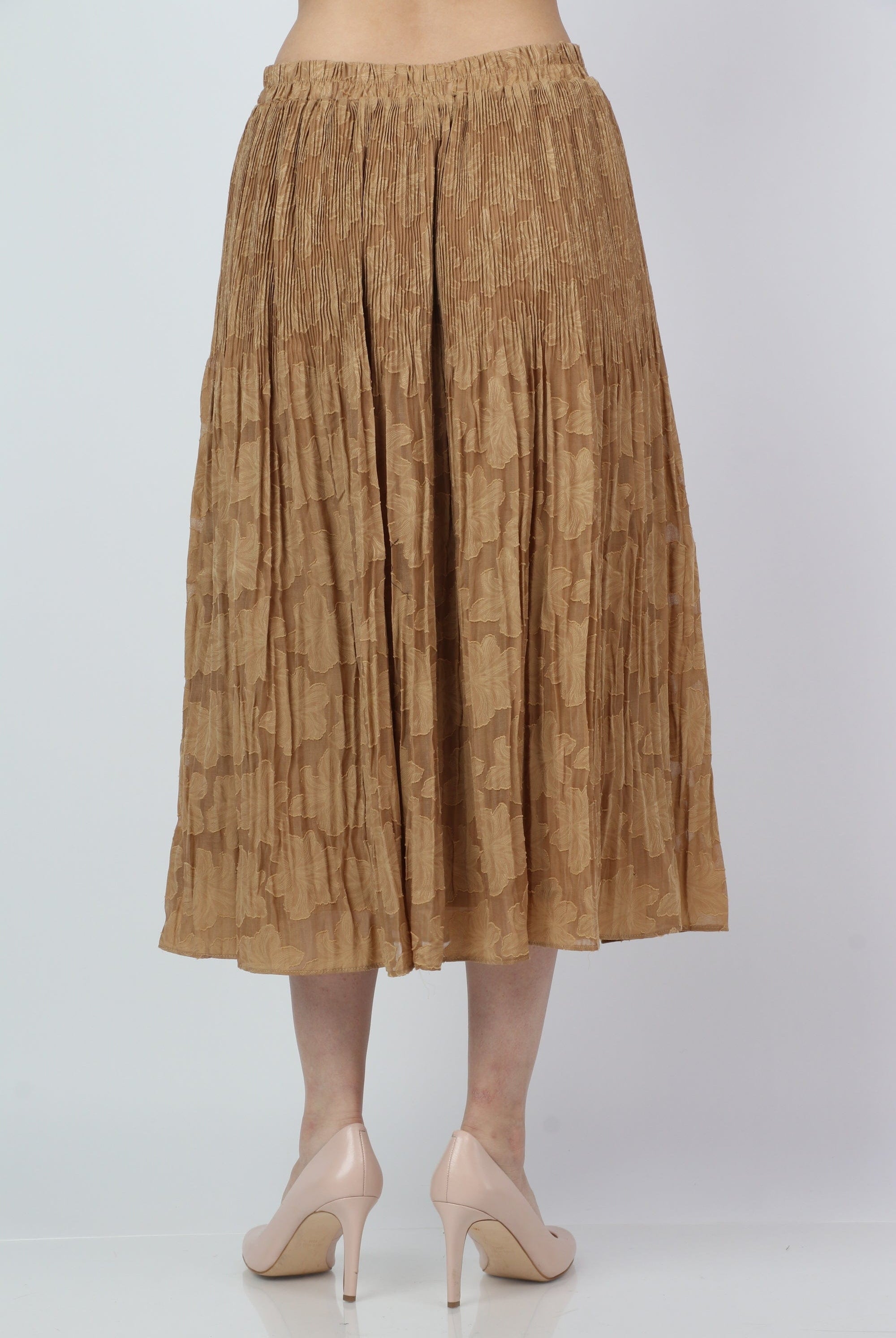 ميكا تنورة ميدي سواريه منقوشة واسعة نسائي