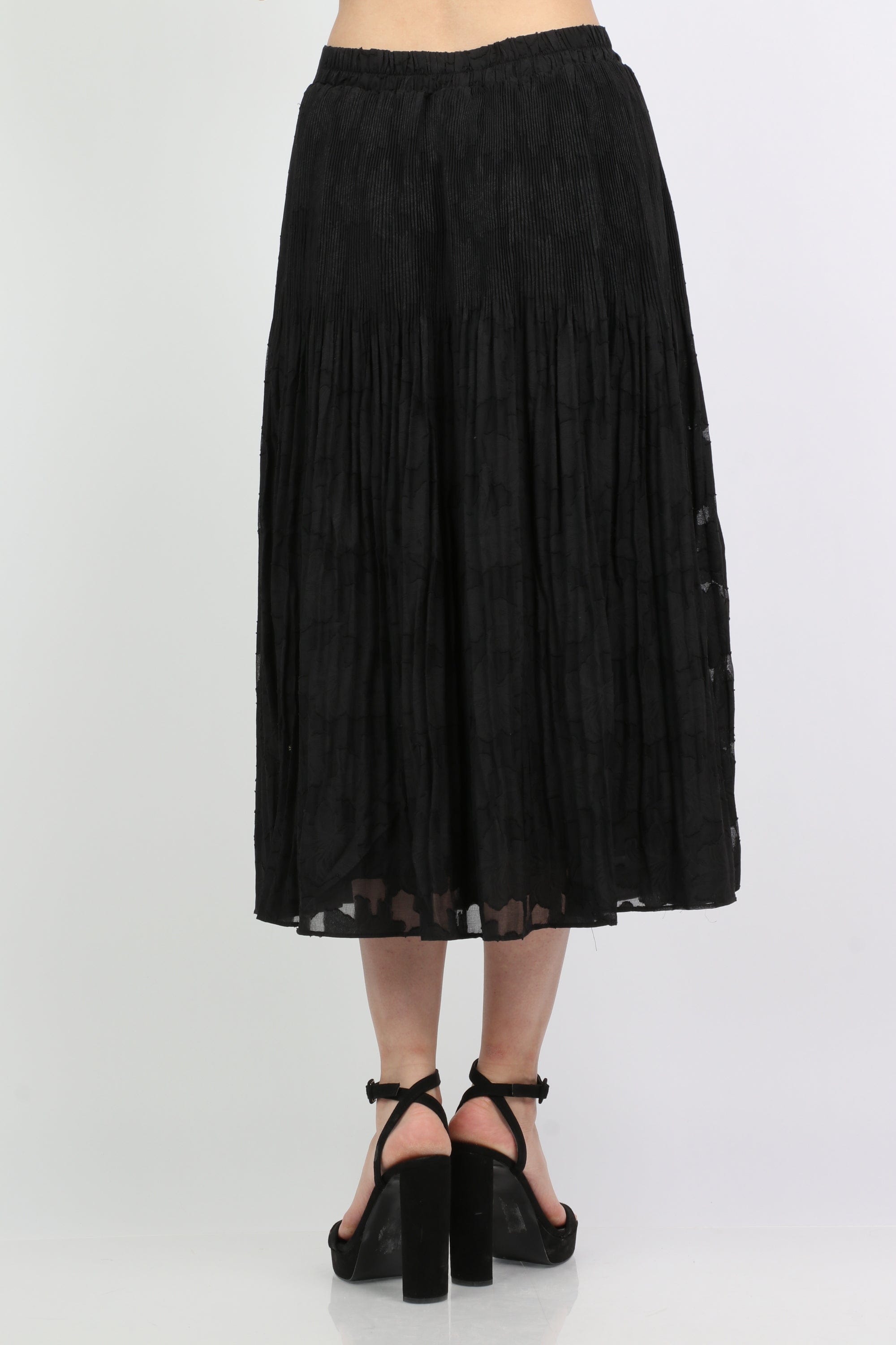 ميكا تنورة ميدي سواريه منقوشة واسعة نسائي