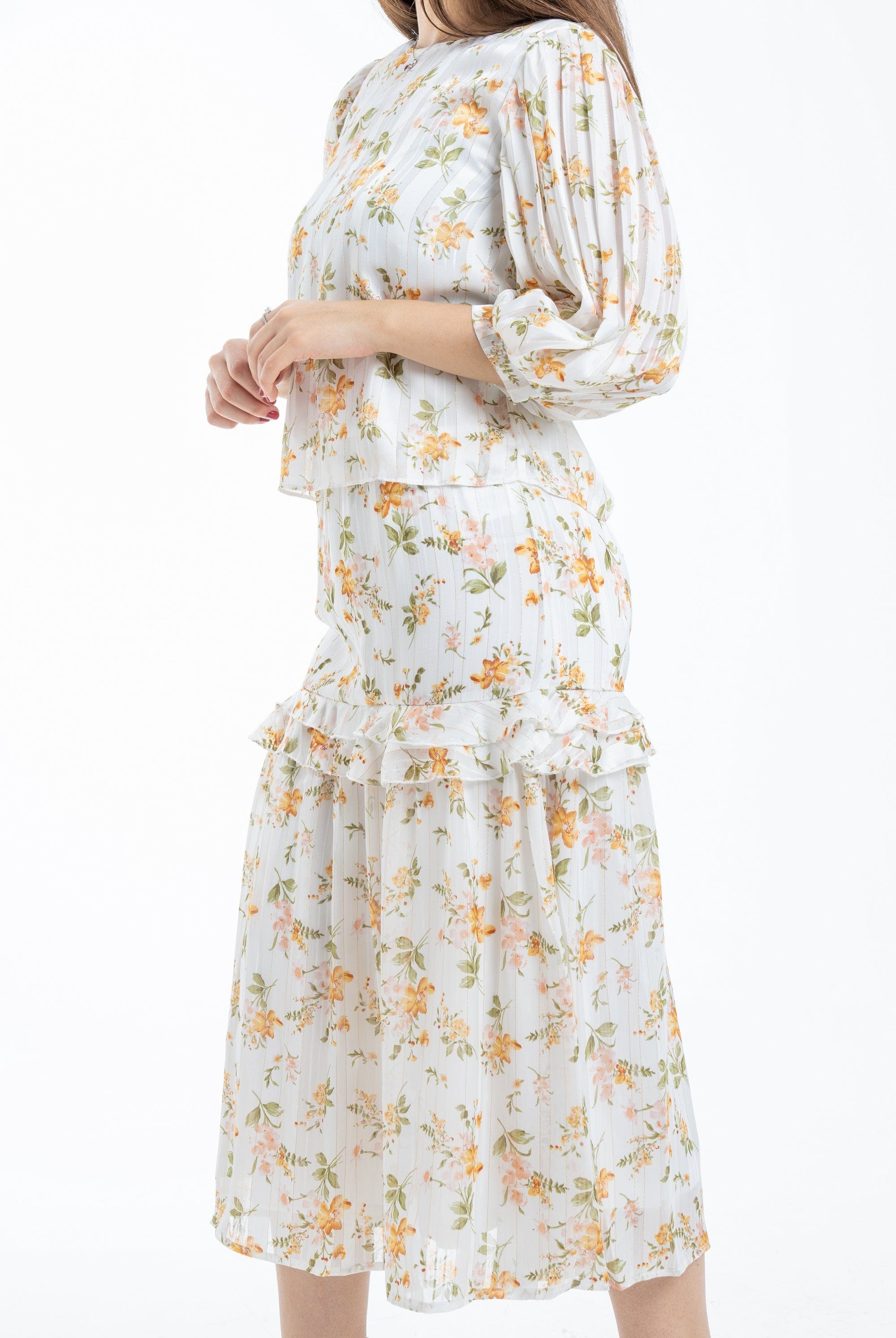 ميكا توب مشجر مخصر كم 3/4 كم بف نسائي