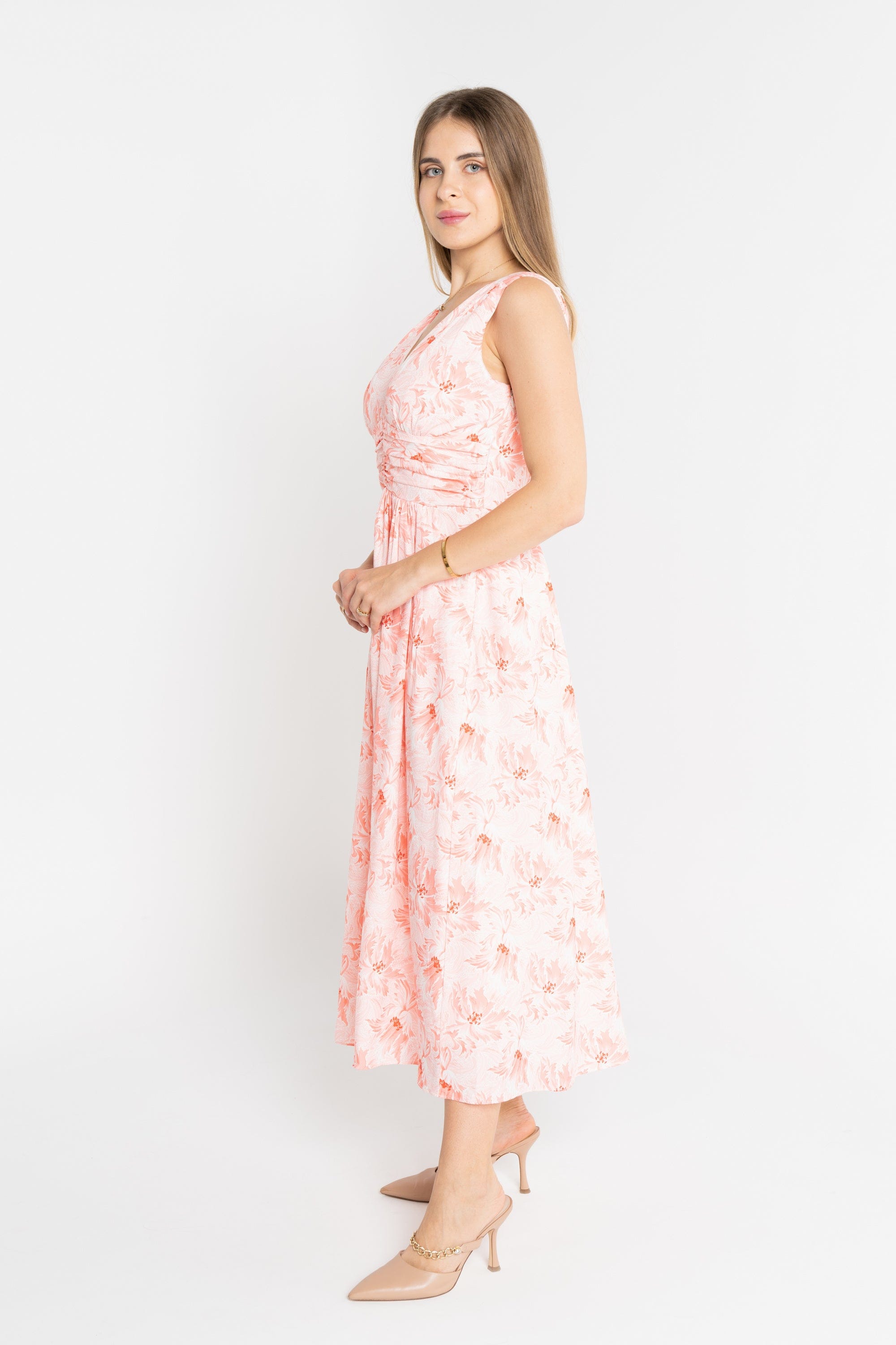 ميكا فستان منقوش مخصر كت نسائي