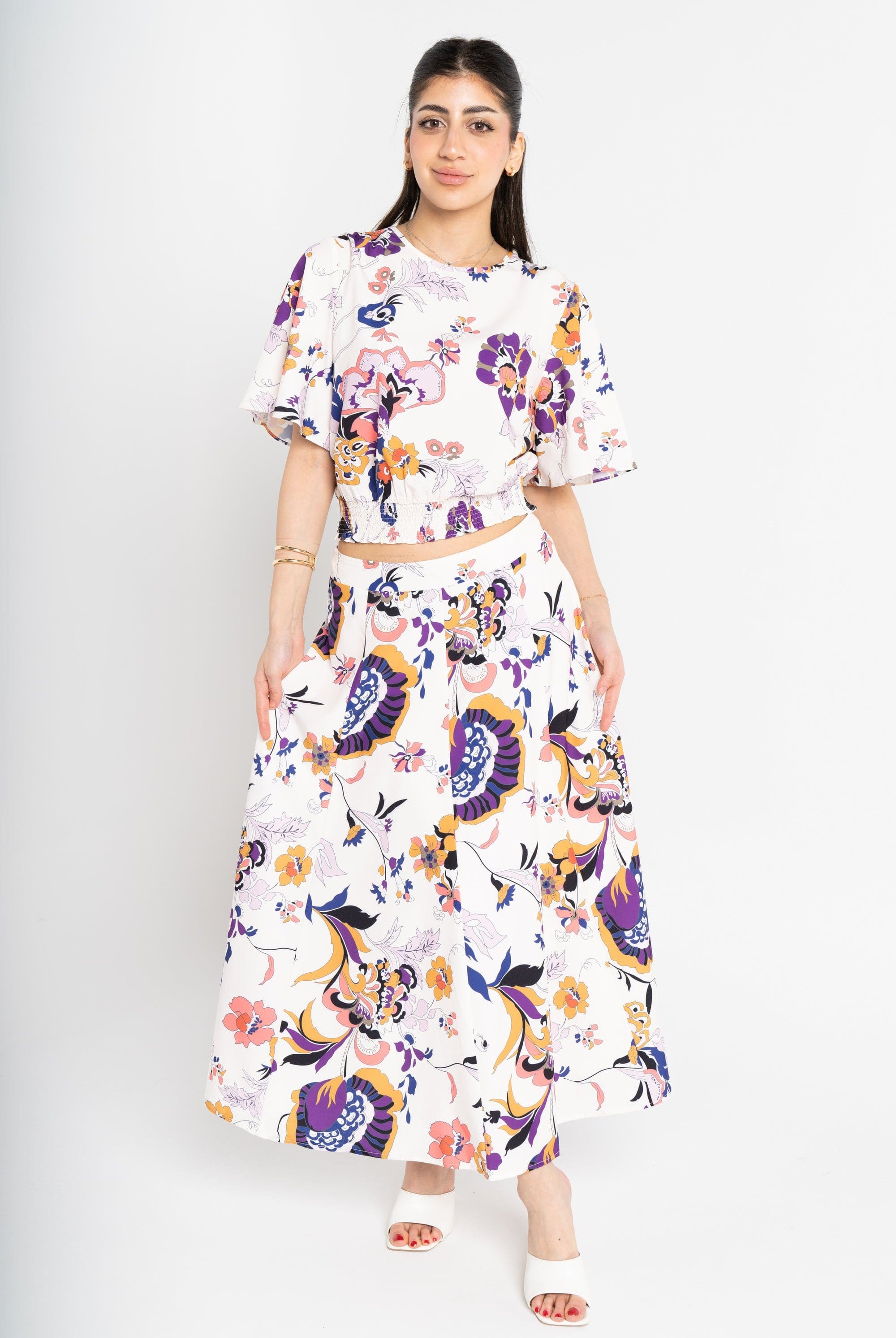 ميكا تنورة ميدي مشجر نسائية