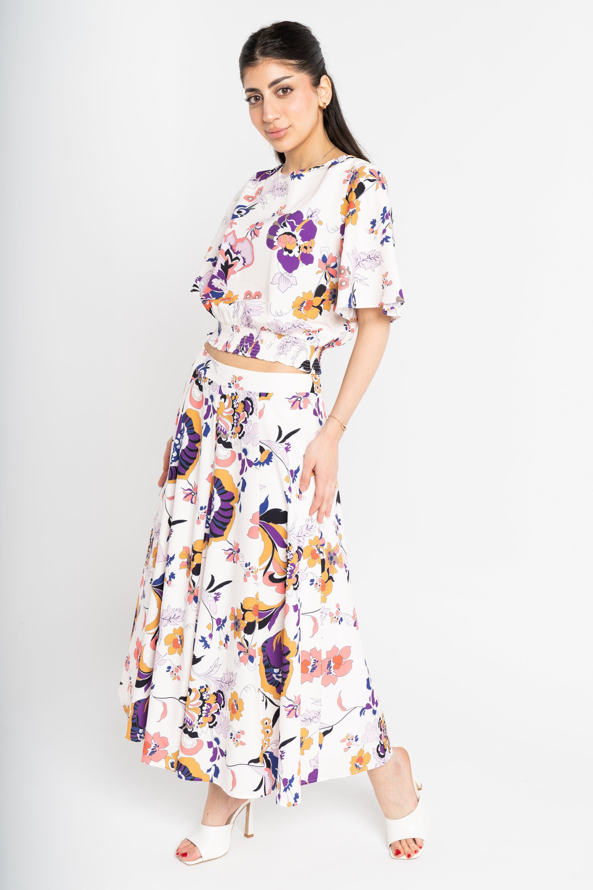 ميكا تنورة ميدي مشجر نسائية