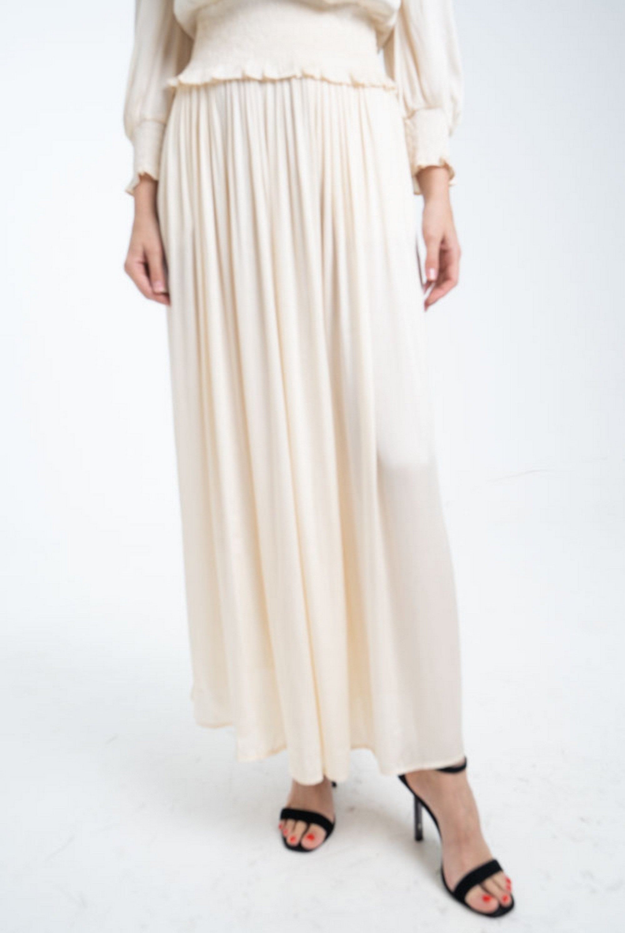 ميكا بنطلون طويل واسع سادة نسائي