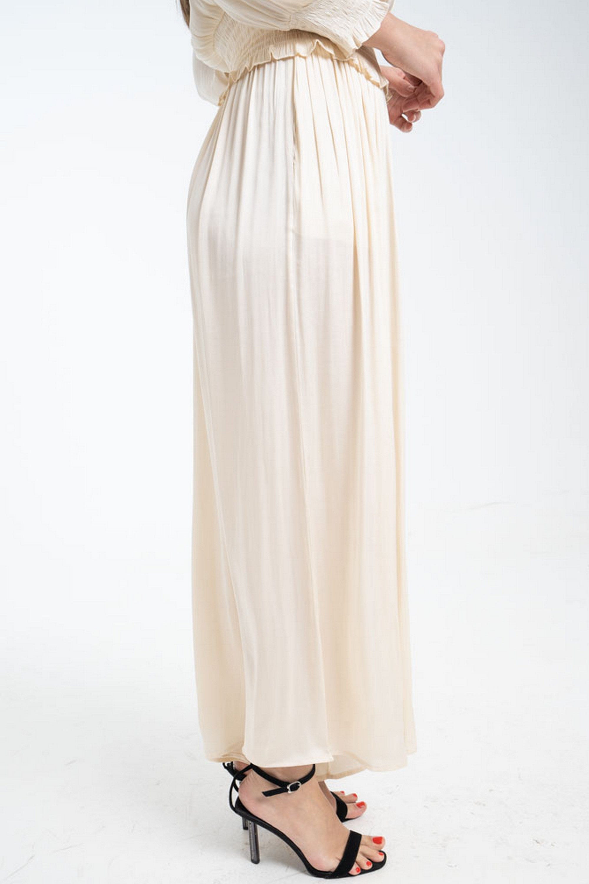 ميكا بنطلون طويل واسع سادة نسائي