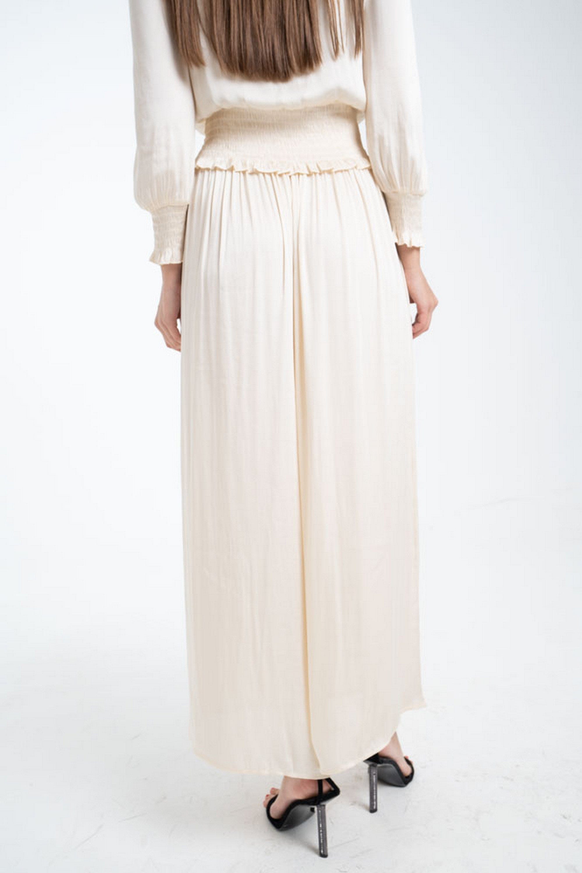 ميكا بنطلون طويل واسع سادة نسائي