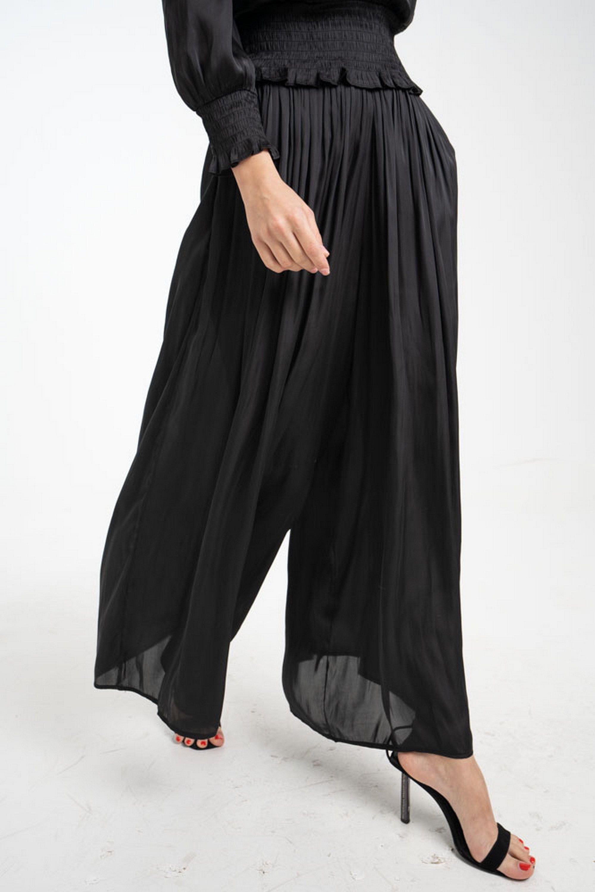 ميكا بنطلون طويل واسع سادة نسائي