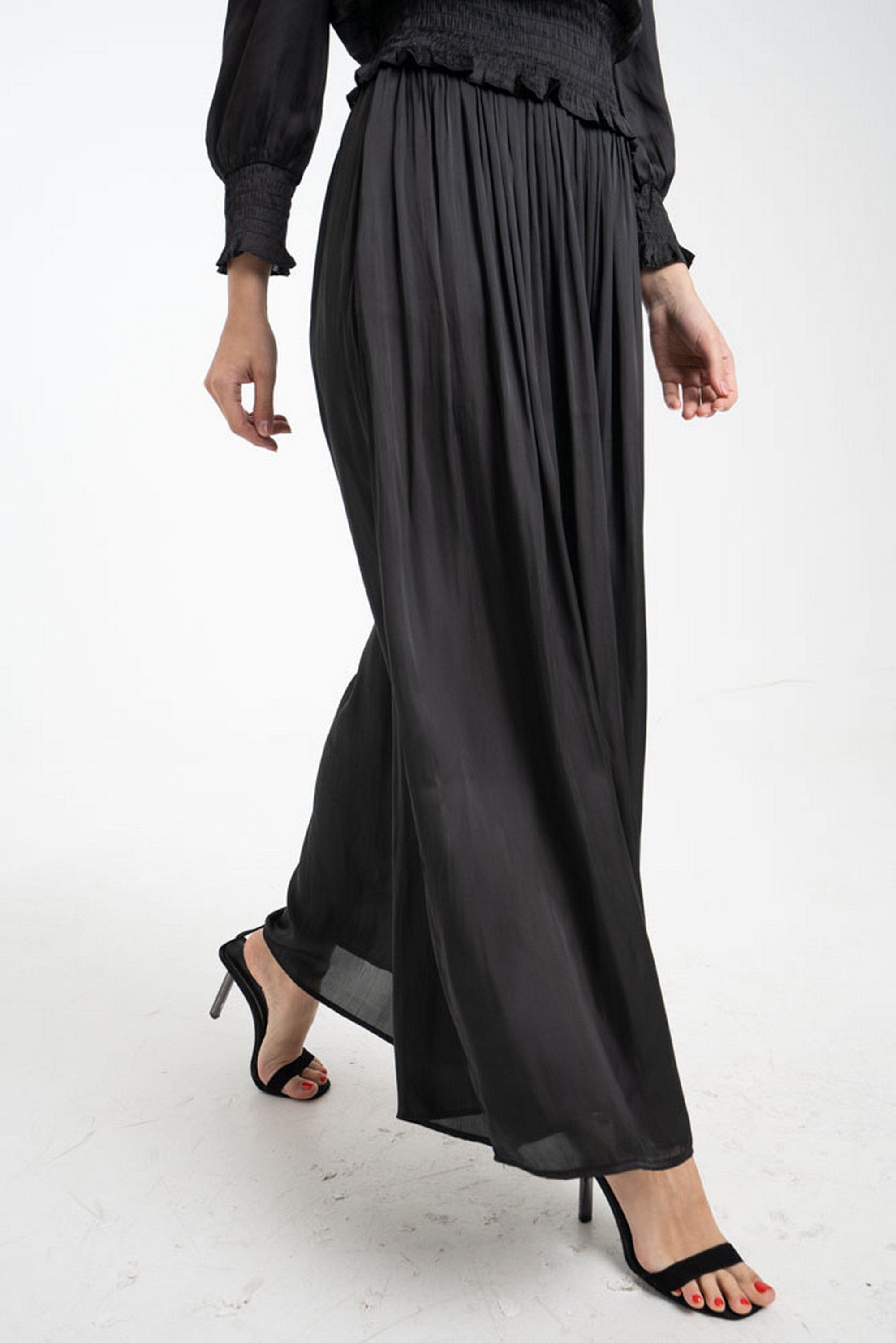 ميكا بنطلون طويل واسع سادة نسائي