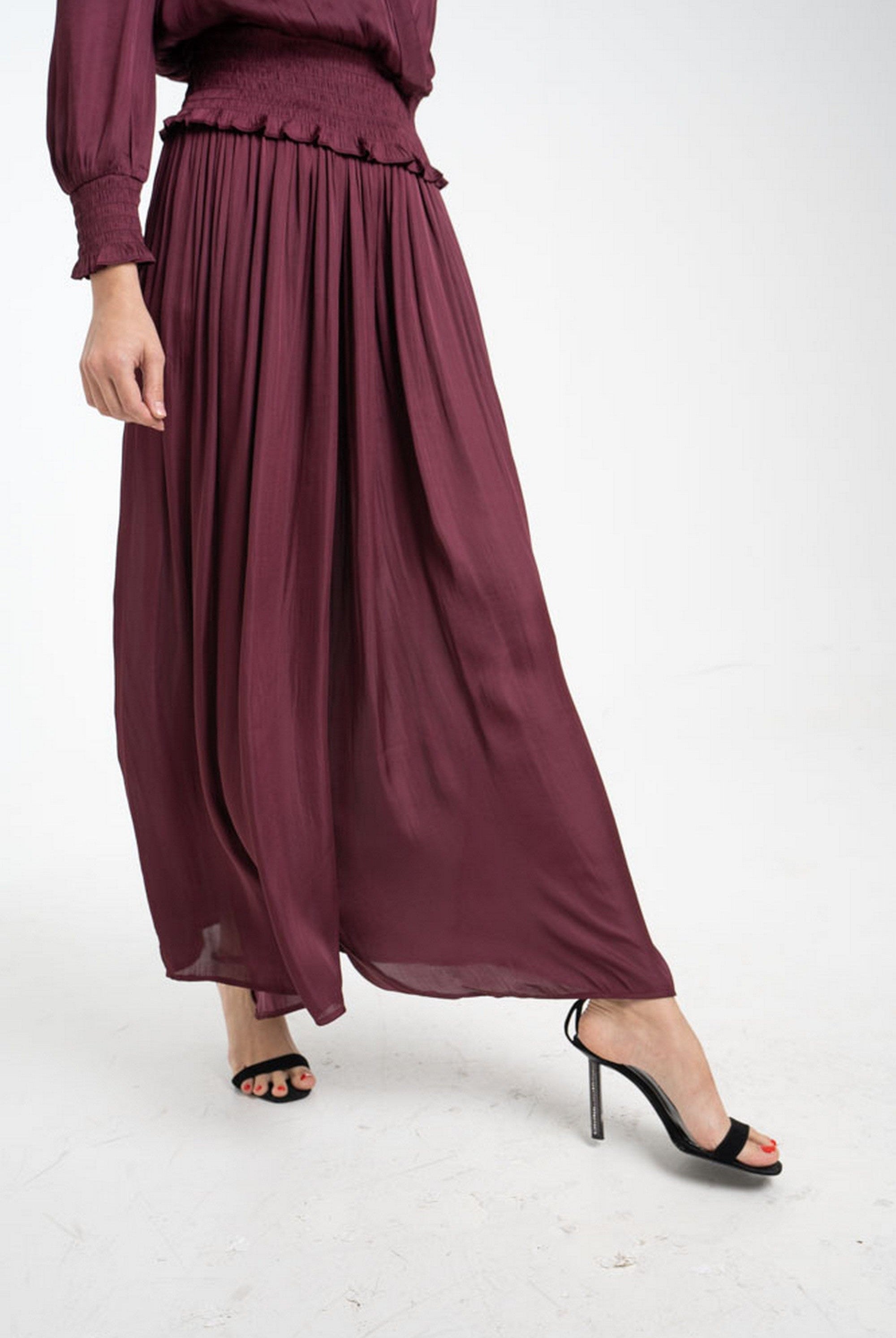 ميكا بنطلون طويل واسع سادة نسائي