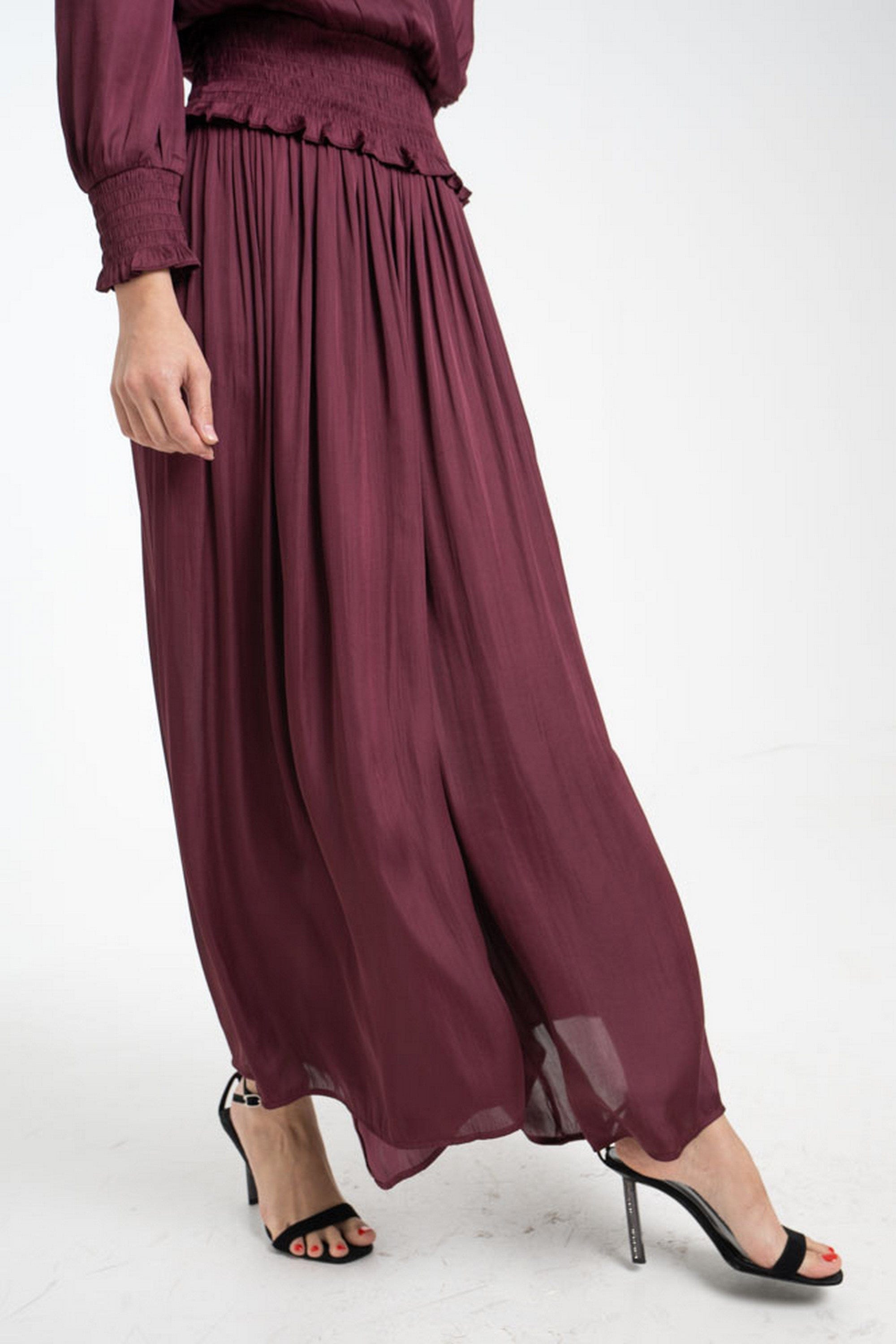 ميكا بنطلون طويل واسع سادة نسائي