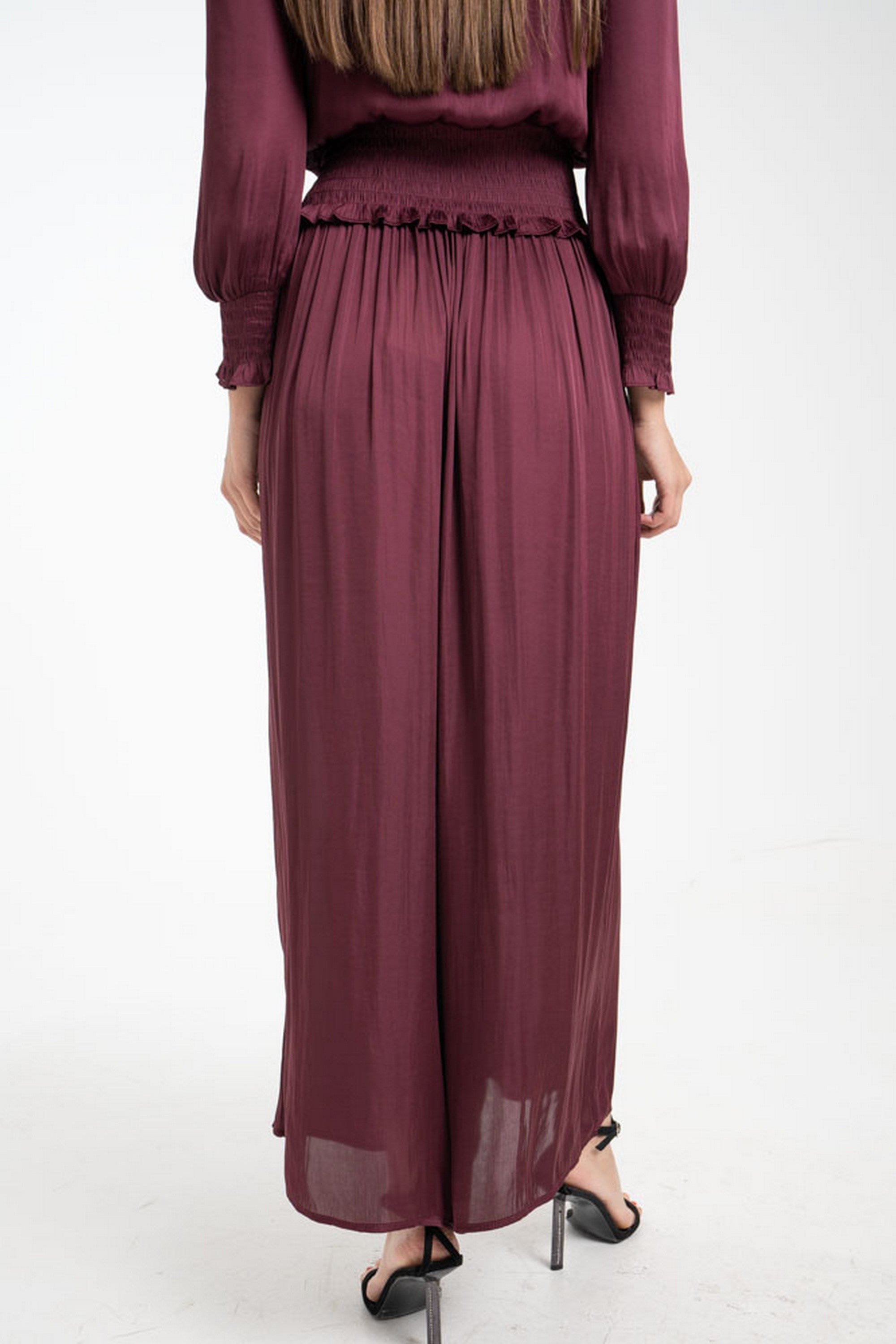 ميكا بنطلون طويل واسع سادة نسائي